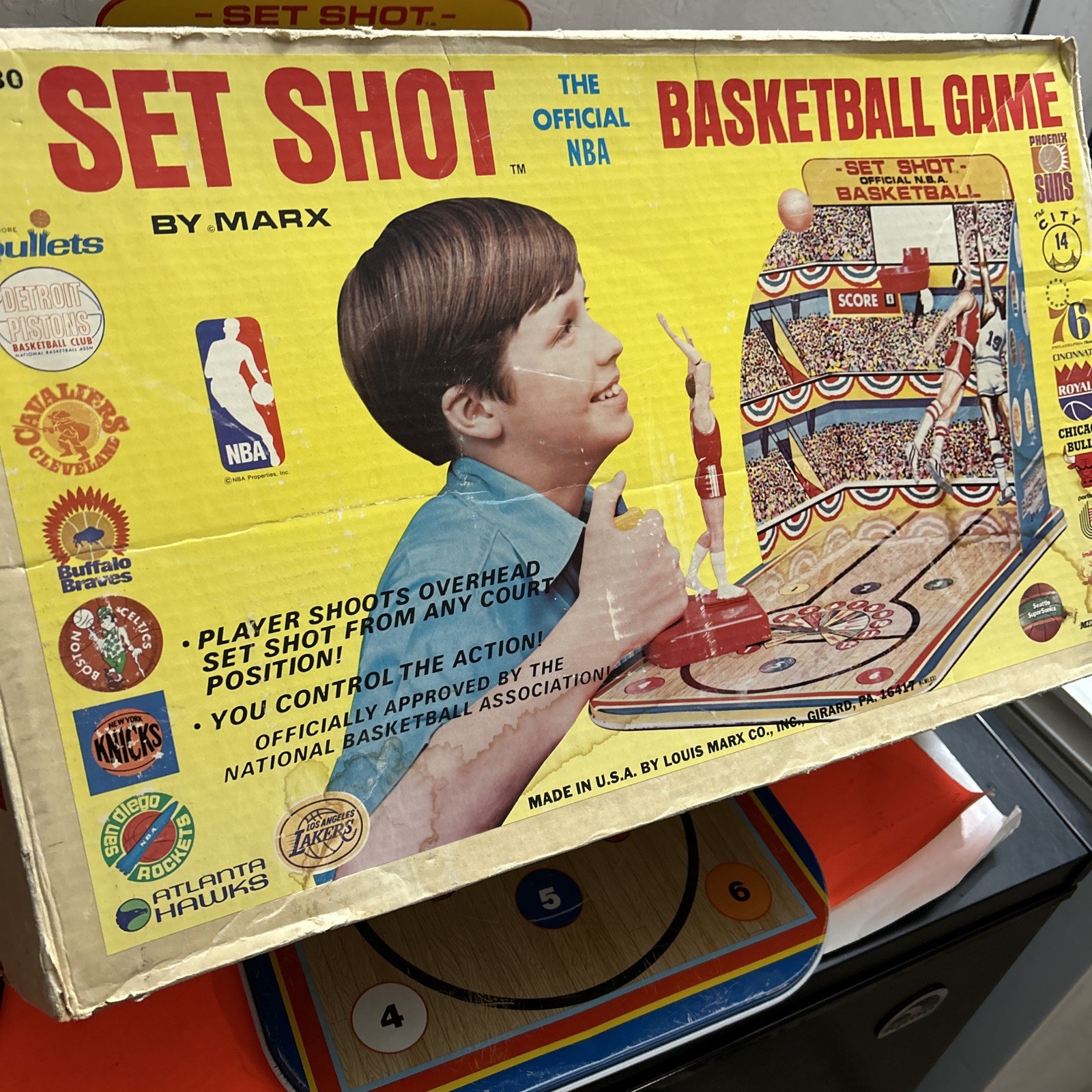 1971 MARX Toys #6230 Official NBA Set Shot Basketball Shooting Game RARE