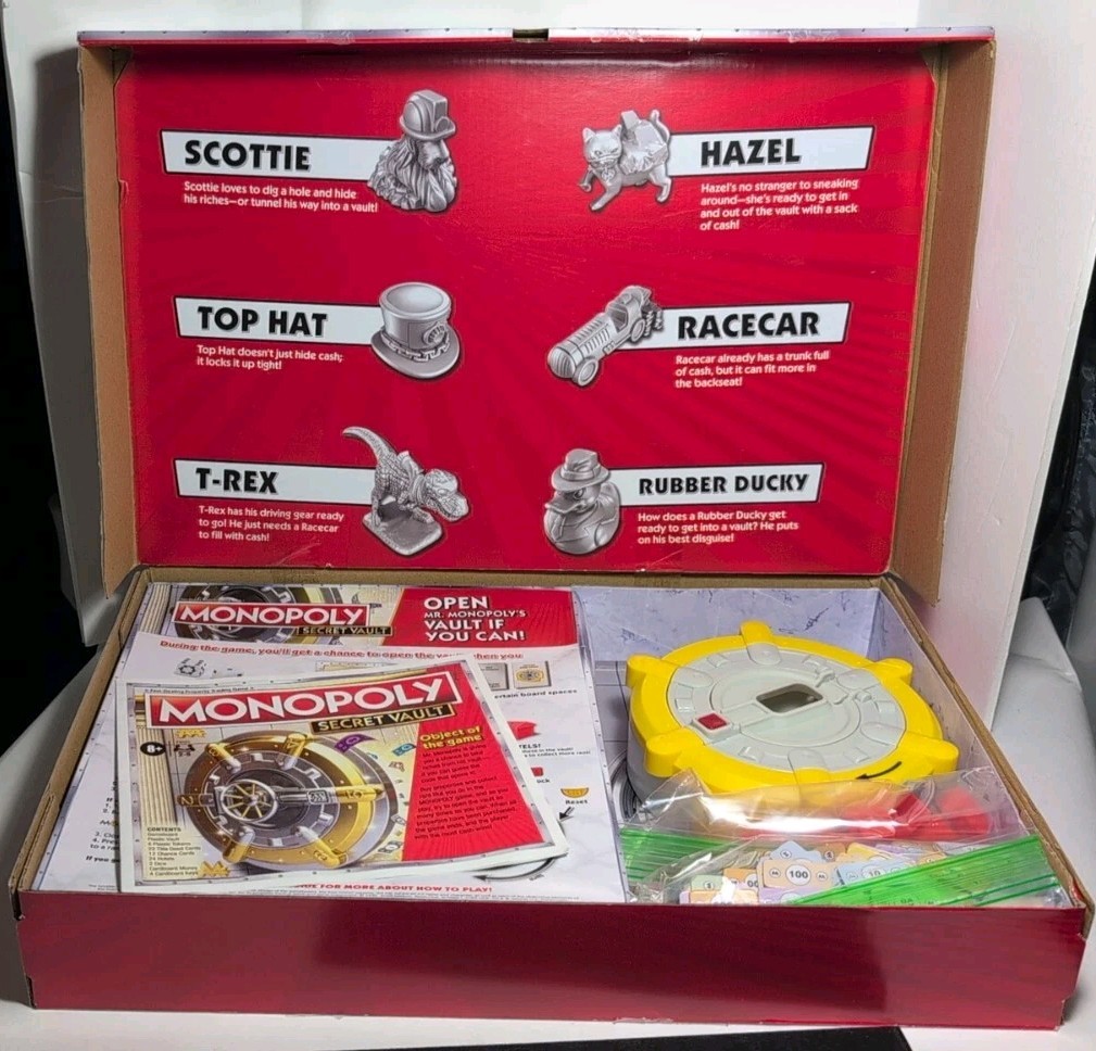 MONOPOLY Secret Vault Board Game Complete