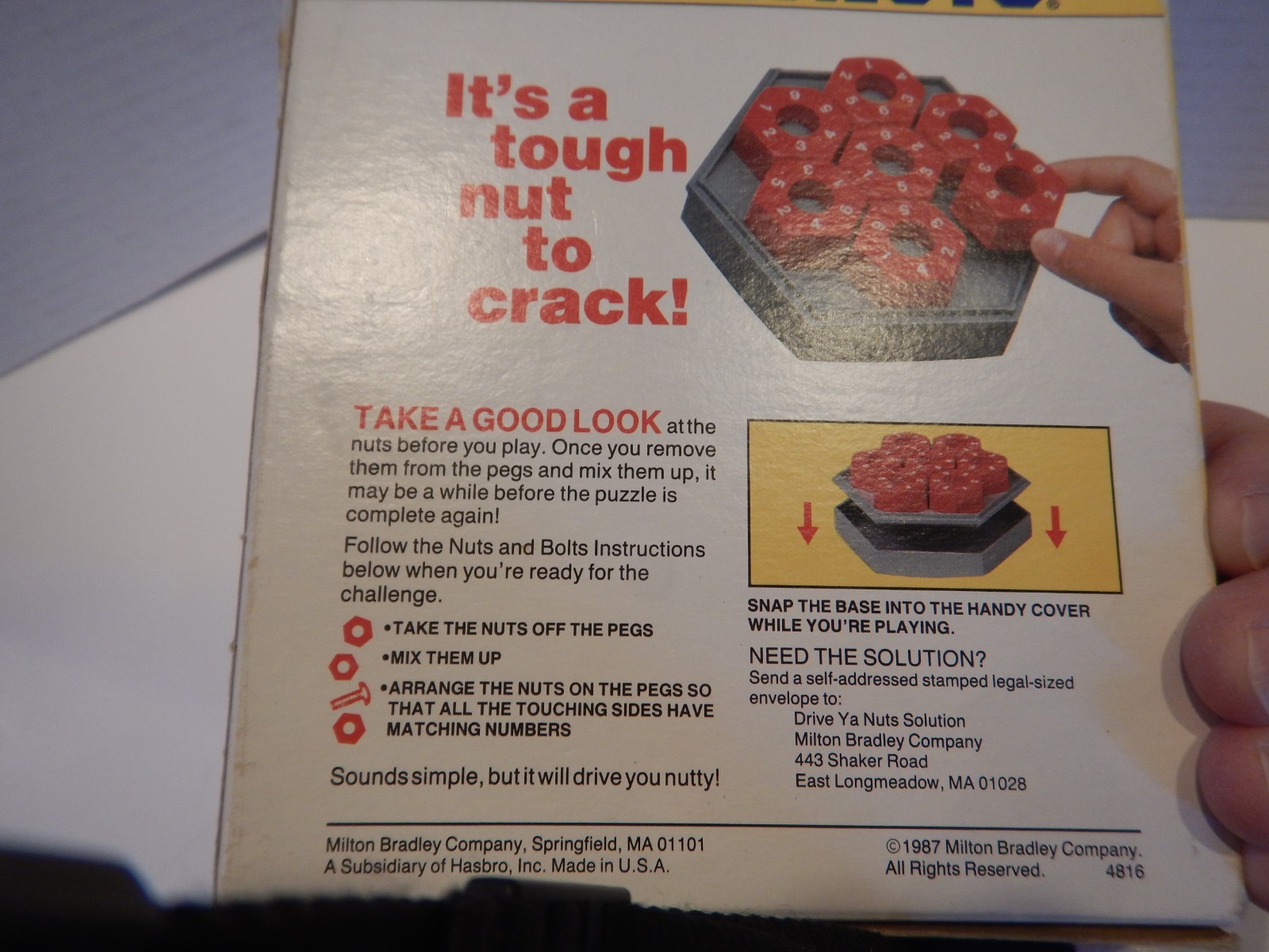 Vintage 1987 Drive Ya Nuts Puzzle Travel Brain Teaser Game Milton Bradley