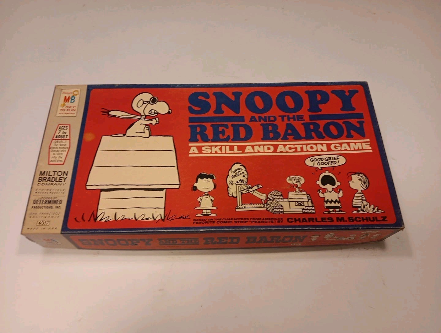 Vintage 1970, Milton Bradley, Snoopy and the Red Baron Skill and Action Game