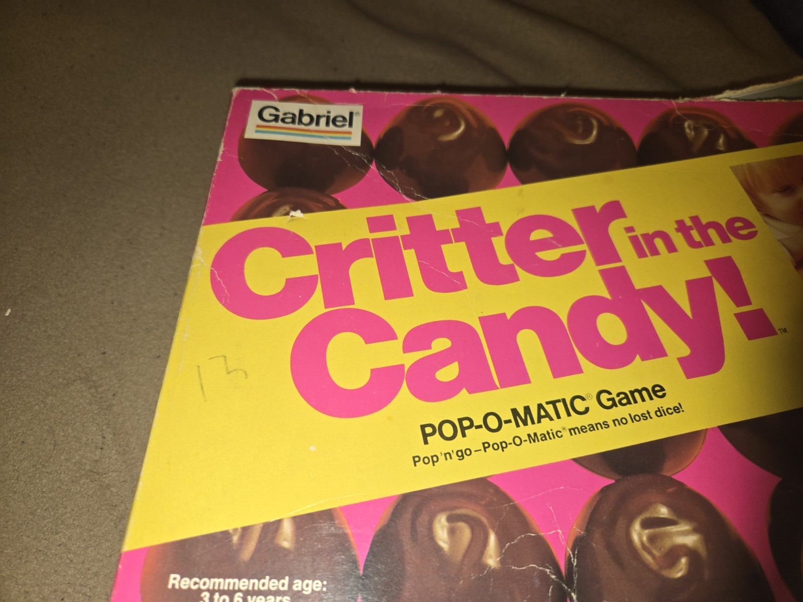 Gabriel Critter in the Candy Pop-O-Matic Memory Game Vintage 1978