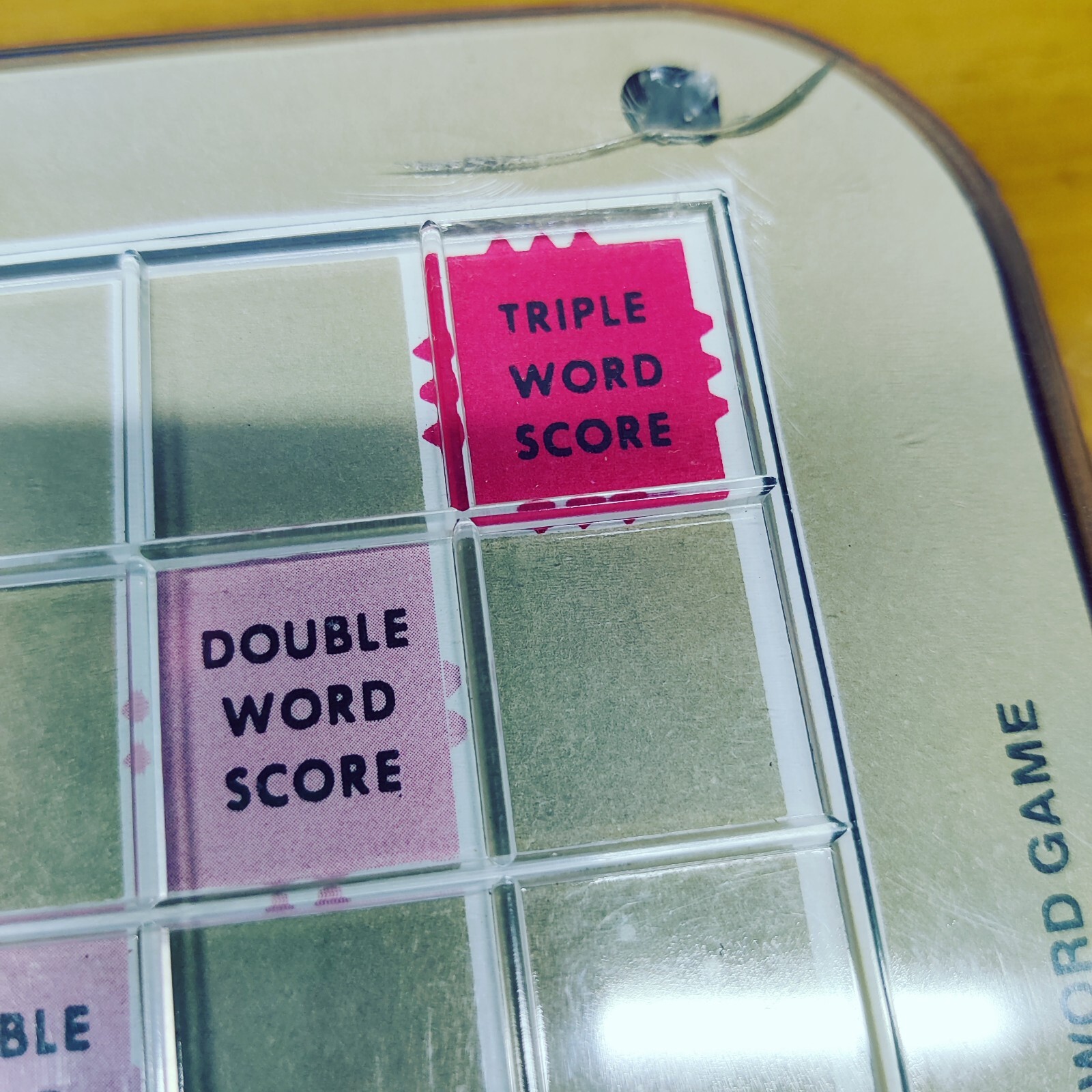 Scrabble Deluxe Edition Crossword Game *Cracks In Game Board See Pic