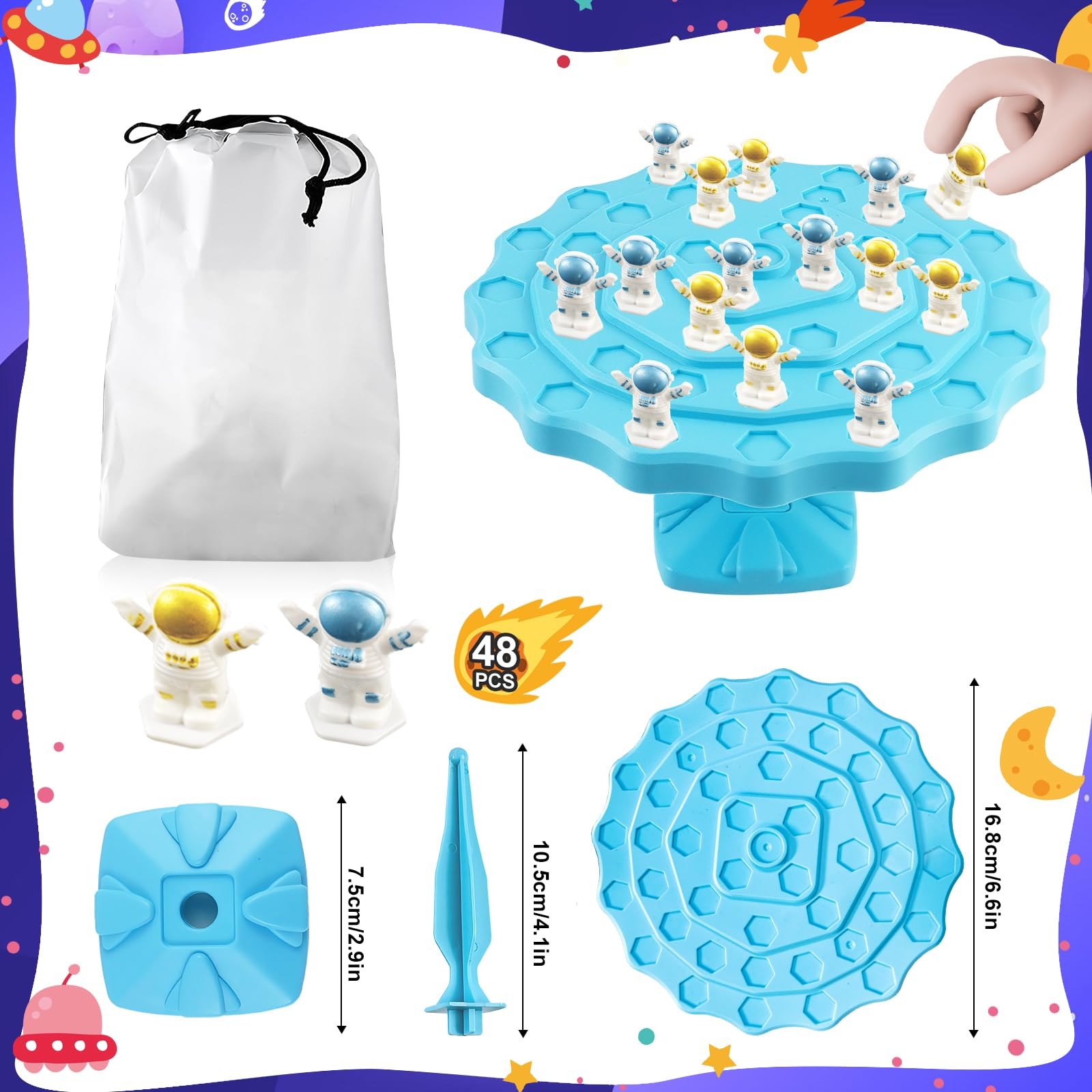 Astronaut Balance Game, 2-Player Balance Tree Board Game, Interactive Family