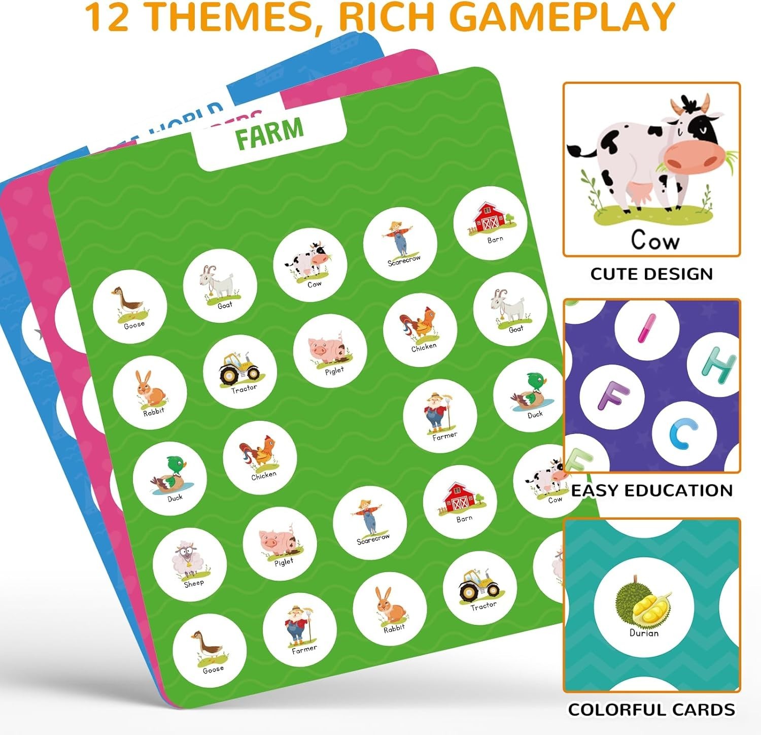Matching Memory Game for Kids Age 3 4 5 6 7 8 Old, Travel Toy for Boys Girls…