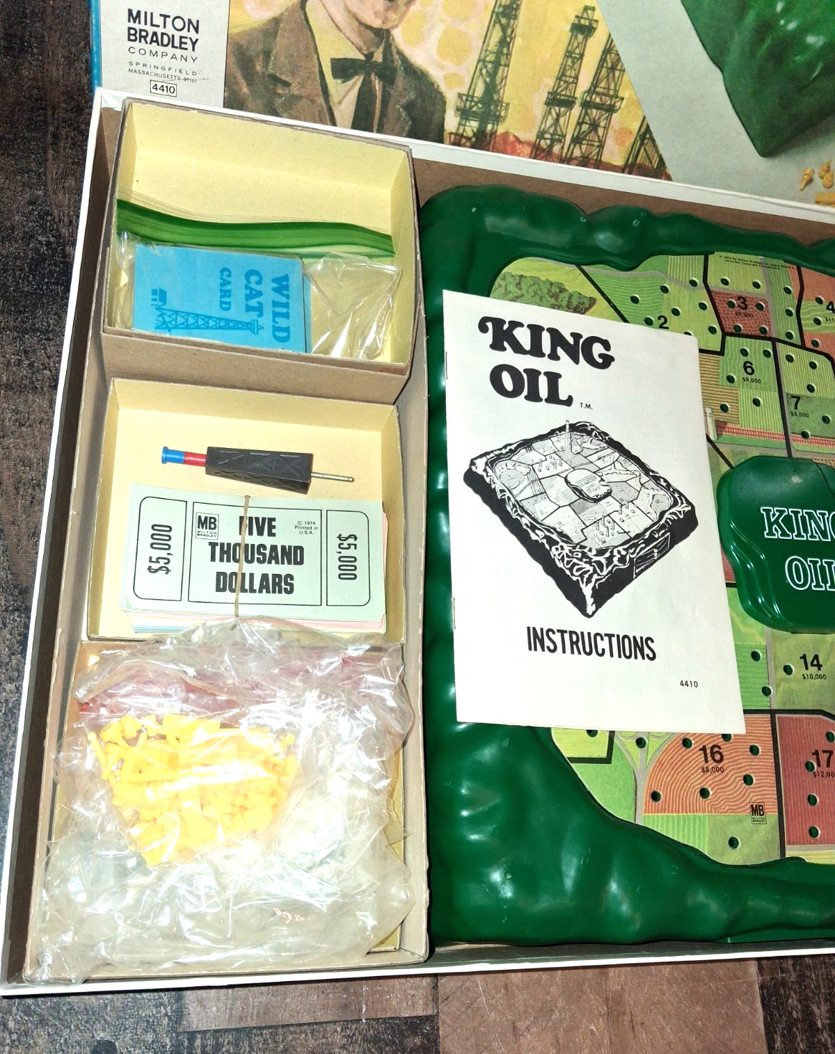 Vintage Milton Bradley King Oil 1974 Complete No. 4410 Nice Please Read