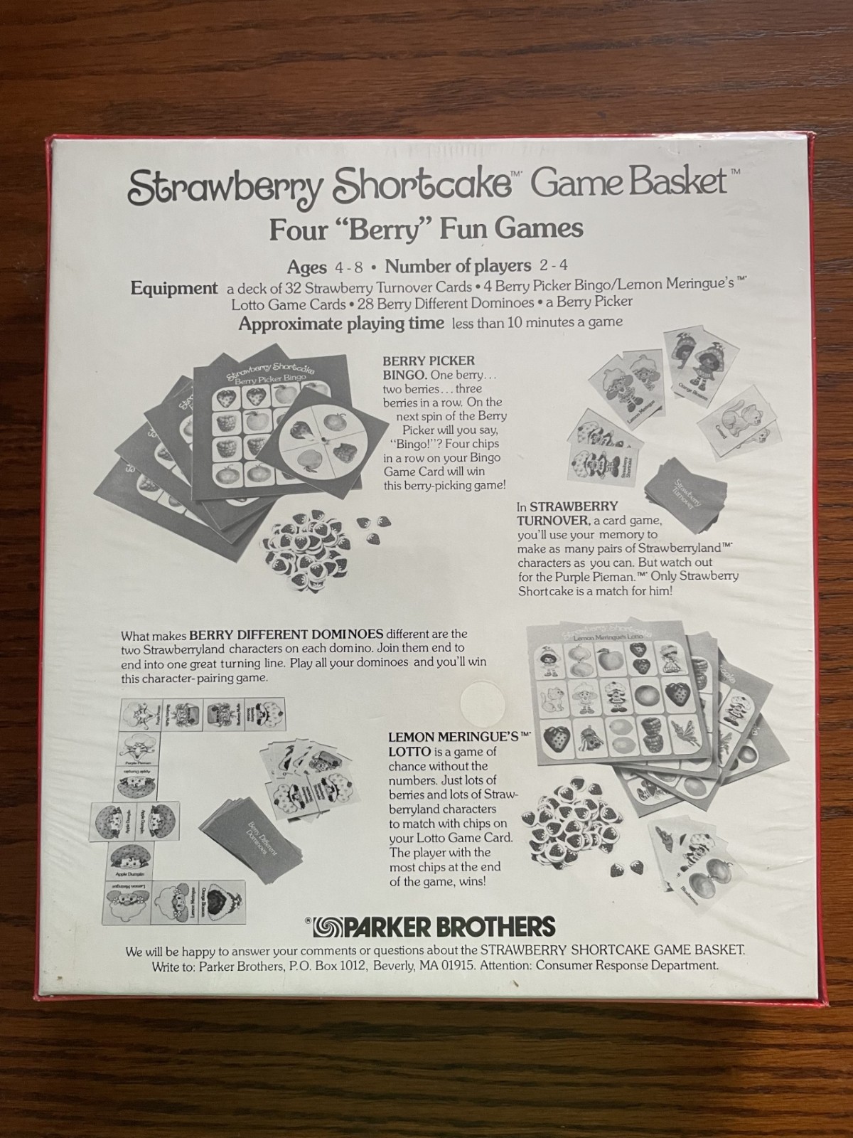 Parker Brothers Strawberry Shortcake Game Basket NEW Sealed-Vintage 1981