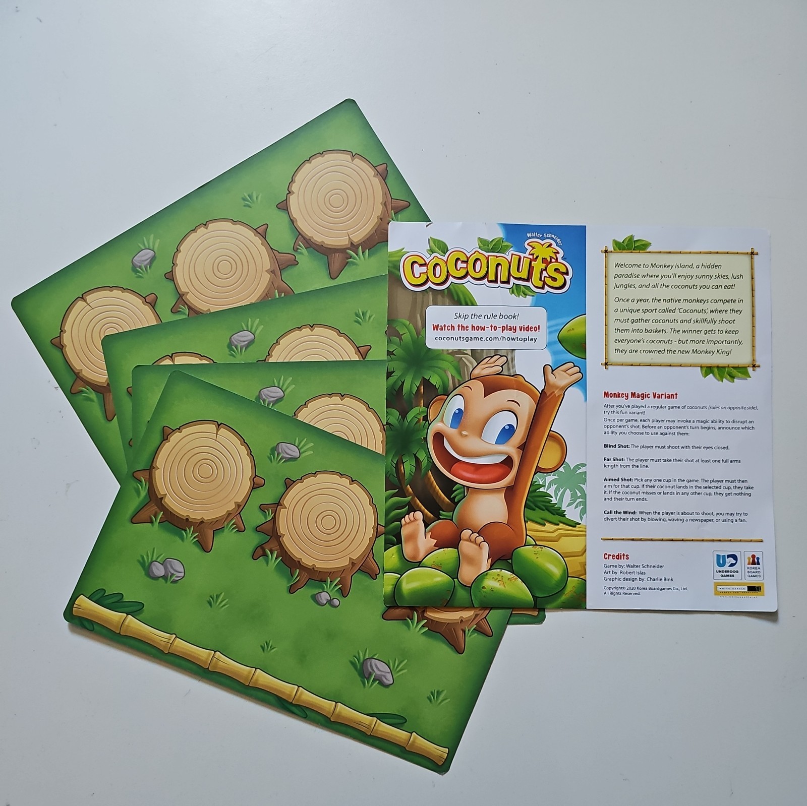 Coconuts Board Game Underdog Games 2020 2-4 Plyrs, Ages 7+