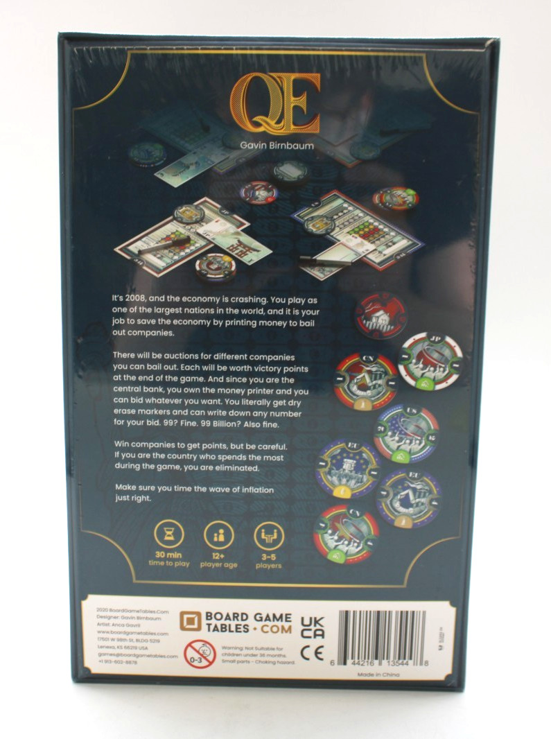 QE Gavin Birnbaum 2020 Board Game Tables Factory Sealed