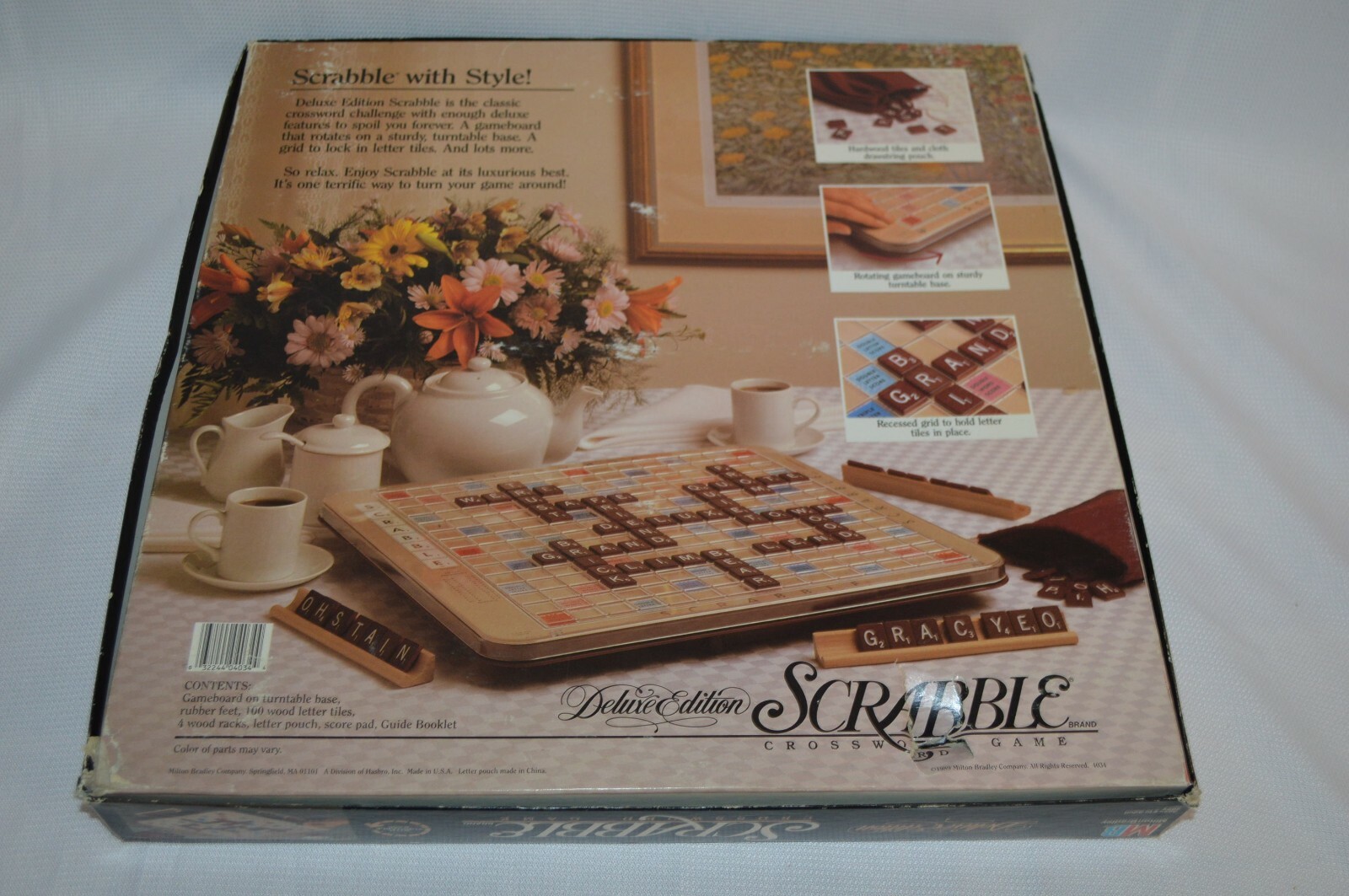 SCRABBLE 1989 Deluxe Edition #4034 Turn Table Base 100% Complete w/ Box