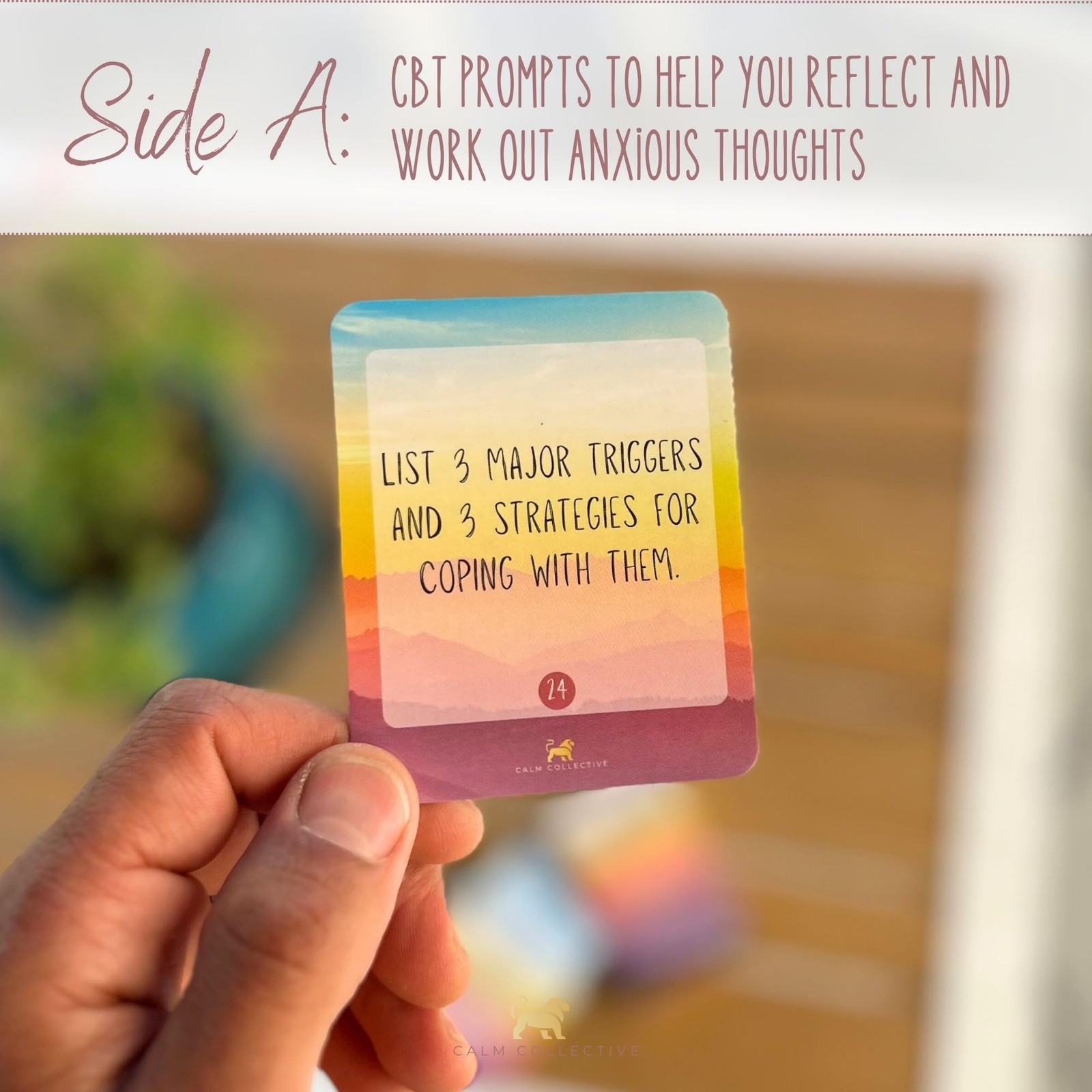 52 Anti-Anxiety Journal Cards – Cognitive Behavioral Therapy (CBT) Journaling Pr