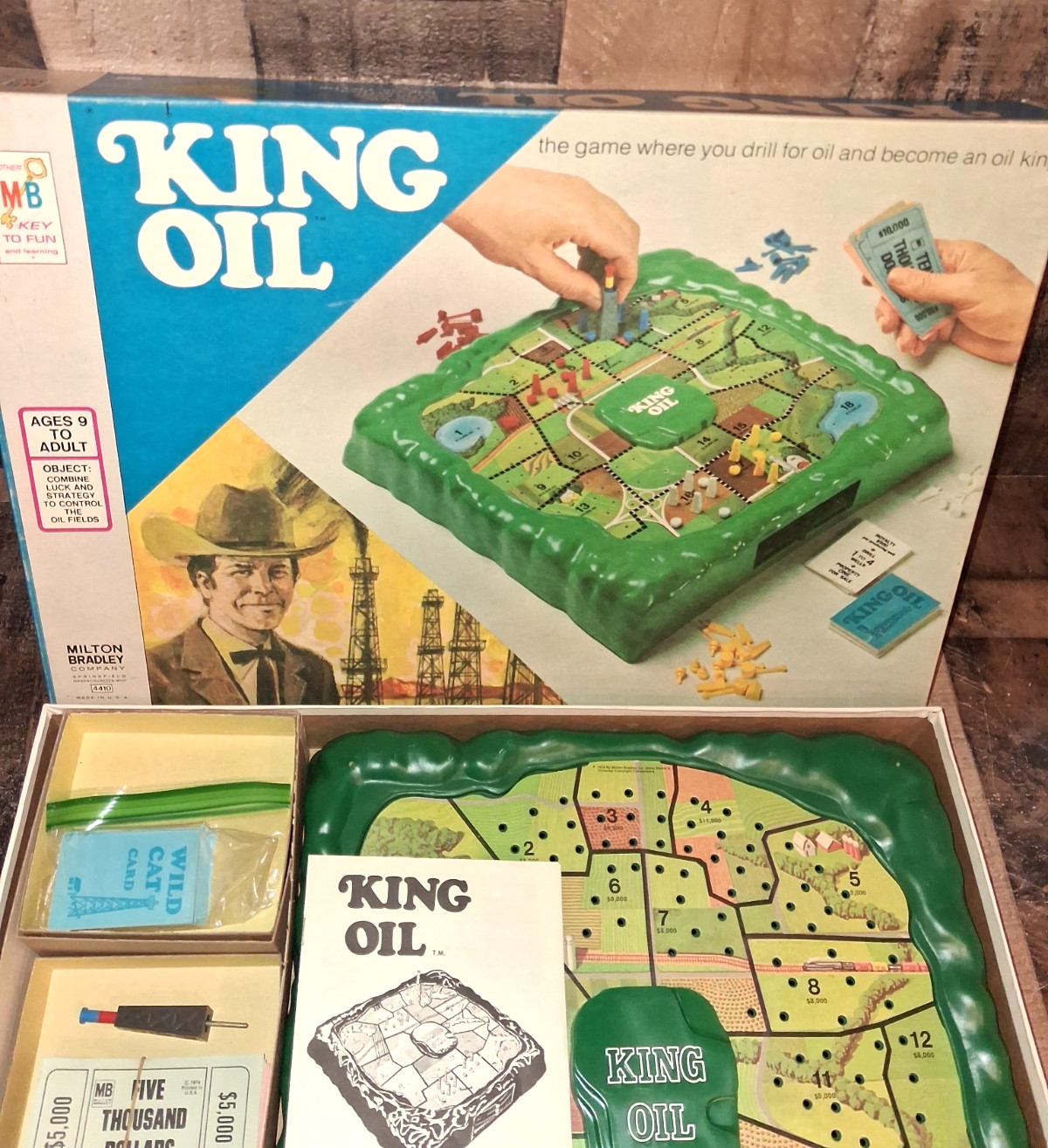 Vintage Milton Bradley King Oil 1974 Complete No. 4410 Nice Please Read