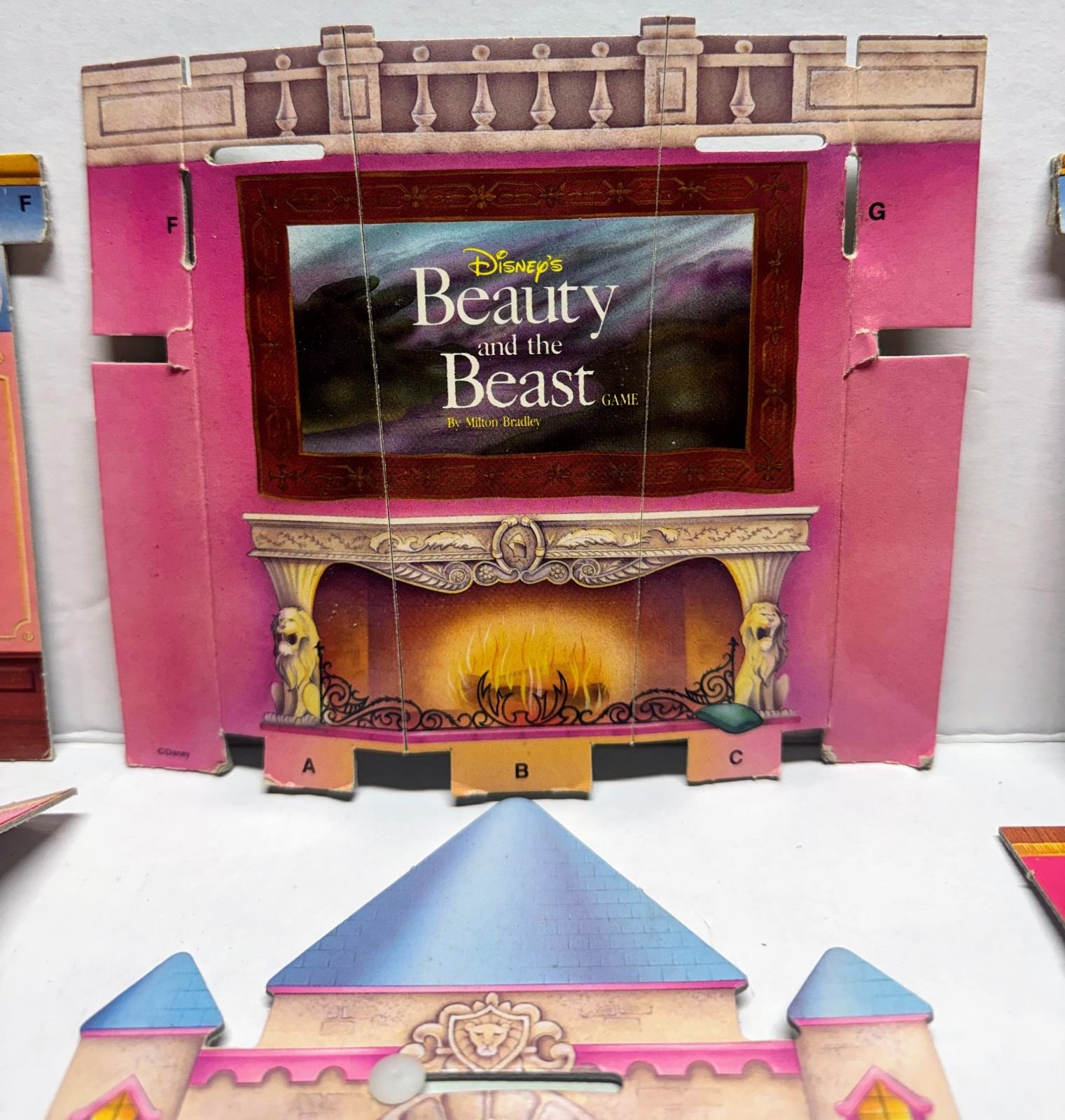 Vintage 1991 Disney Beauty and the Beast 3-D Board Game Milton Bradley #4204 MB