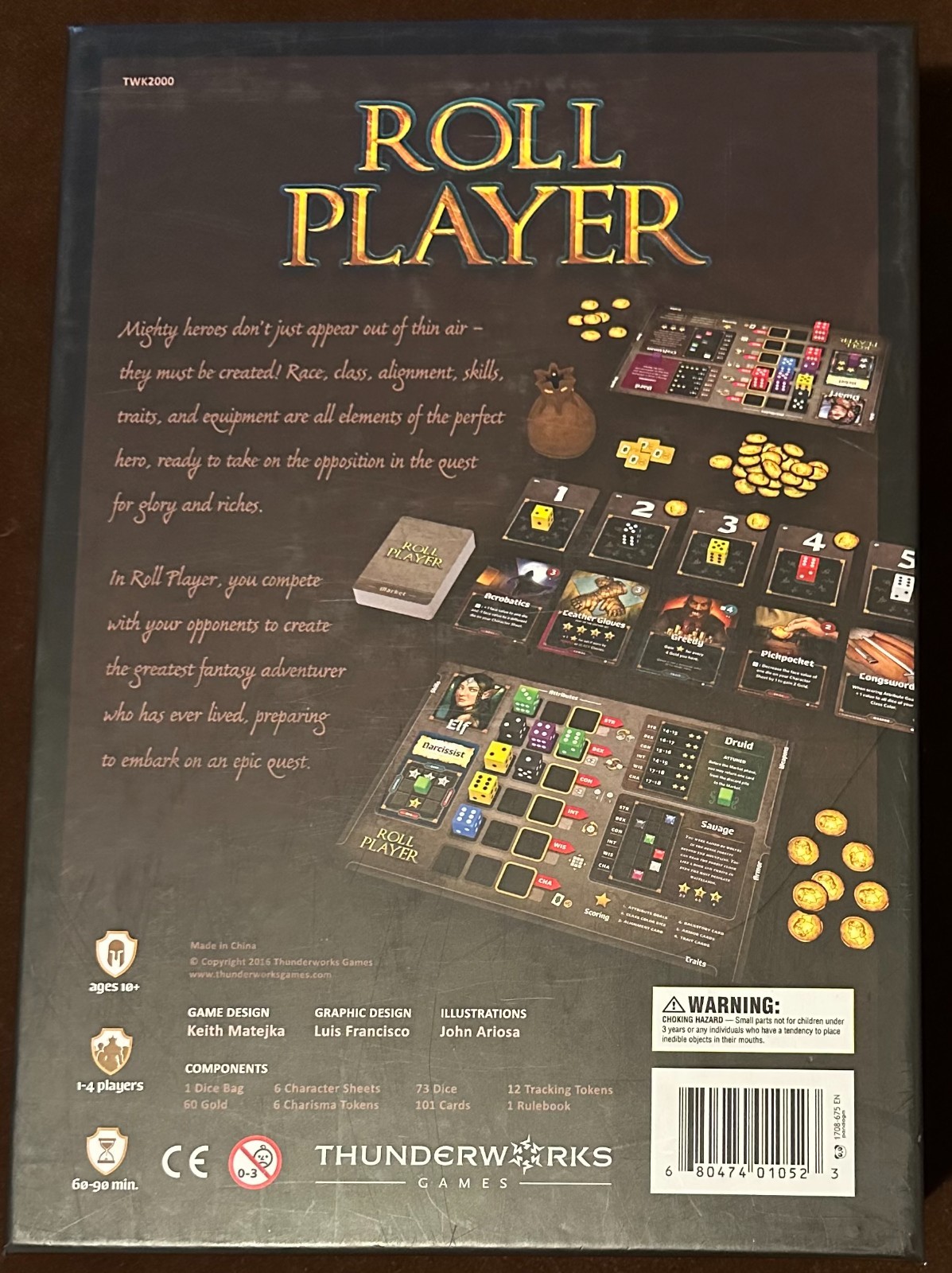 Roll Player Dice Board Game Complete NM by Thunder Works games