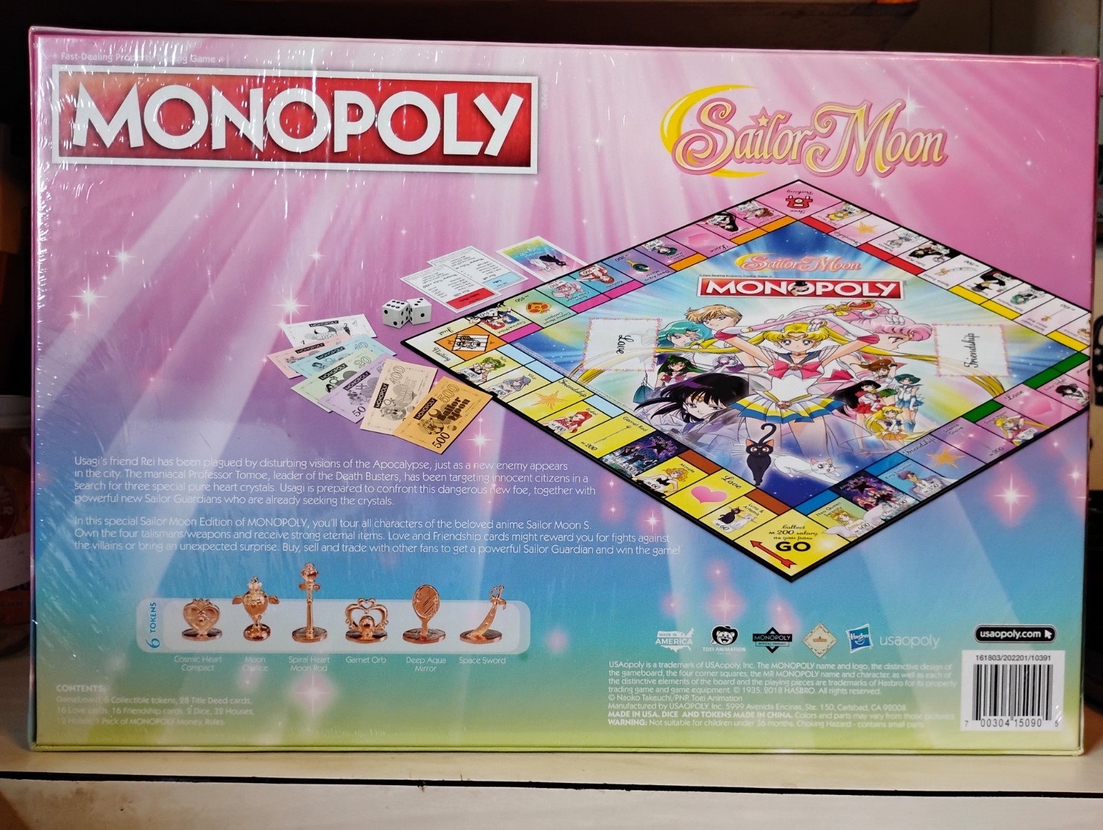 Monopoly Sailor Moon S Edition Board Game New Sealed USAopoly Anime Collector