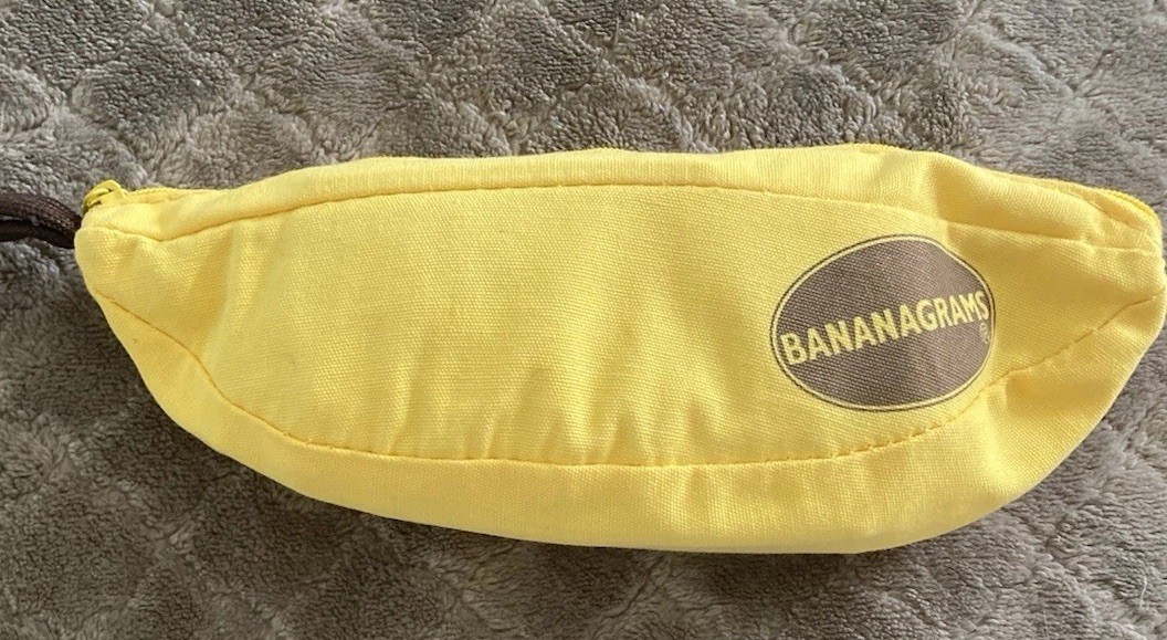 BANANAGRAMS Game Complete 144 Pieces Zippered Bag & Original Tag