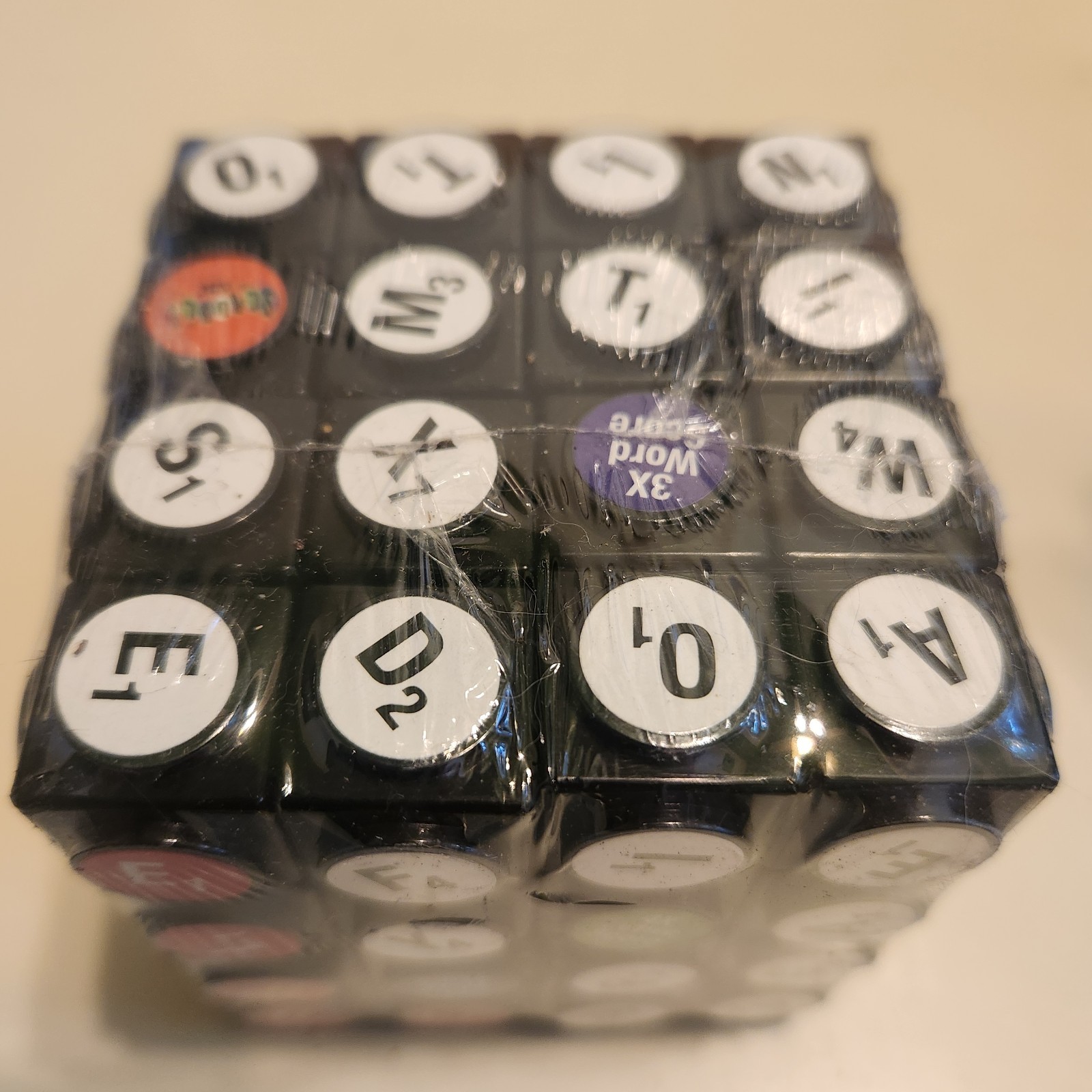 Scruble Cube 3D Word Game For 1 to 4 Players Unopend with No Box/Packaging