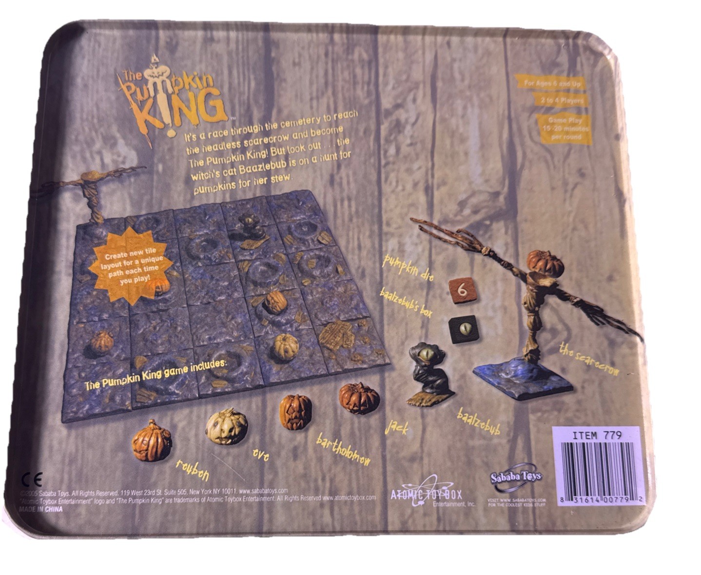 The Pumpkin King Game by Sababa Toys Complete 2005 Atomic Toy Box