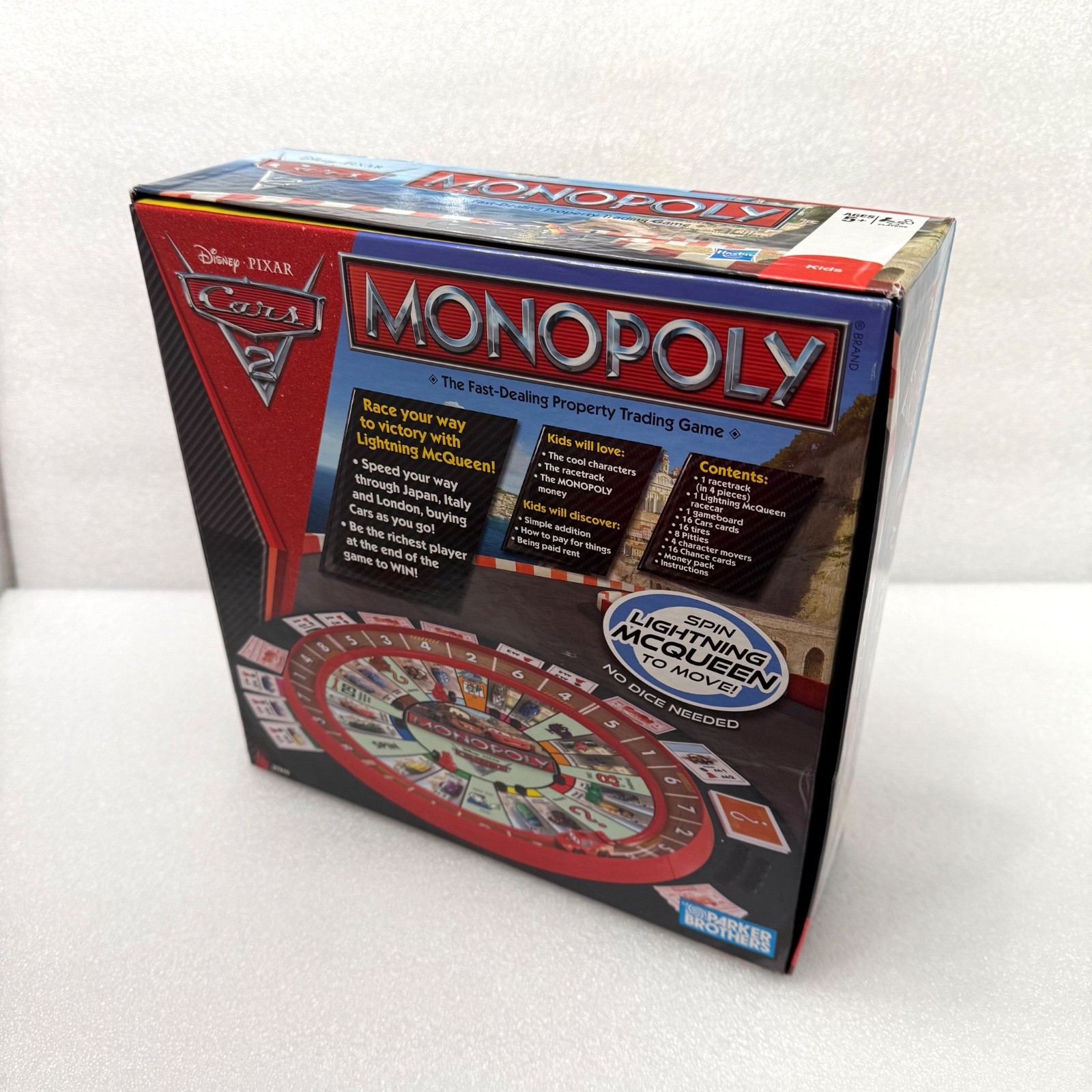 Disney Pixar Cars 2 Monopoly Game Lightning McQueen Racetrack Game New Open Box