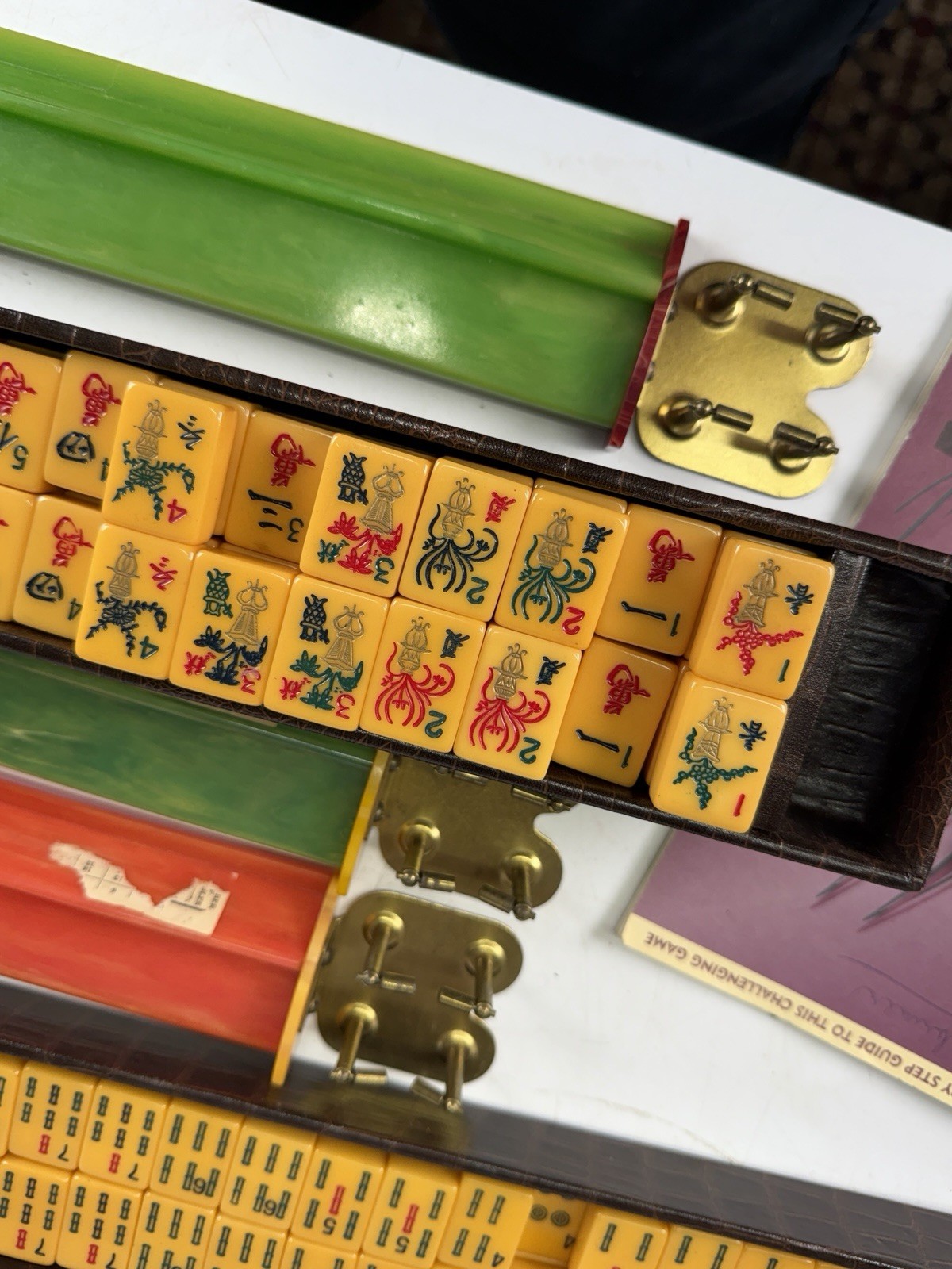 167 Tile Butterscotch Bakelite CARDINAL PRODUCTS CO. Mahjong Set Case 4 Racks