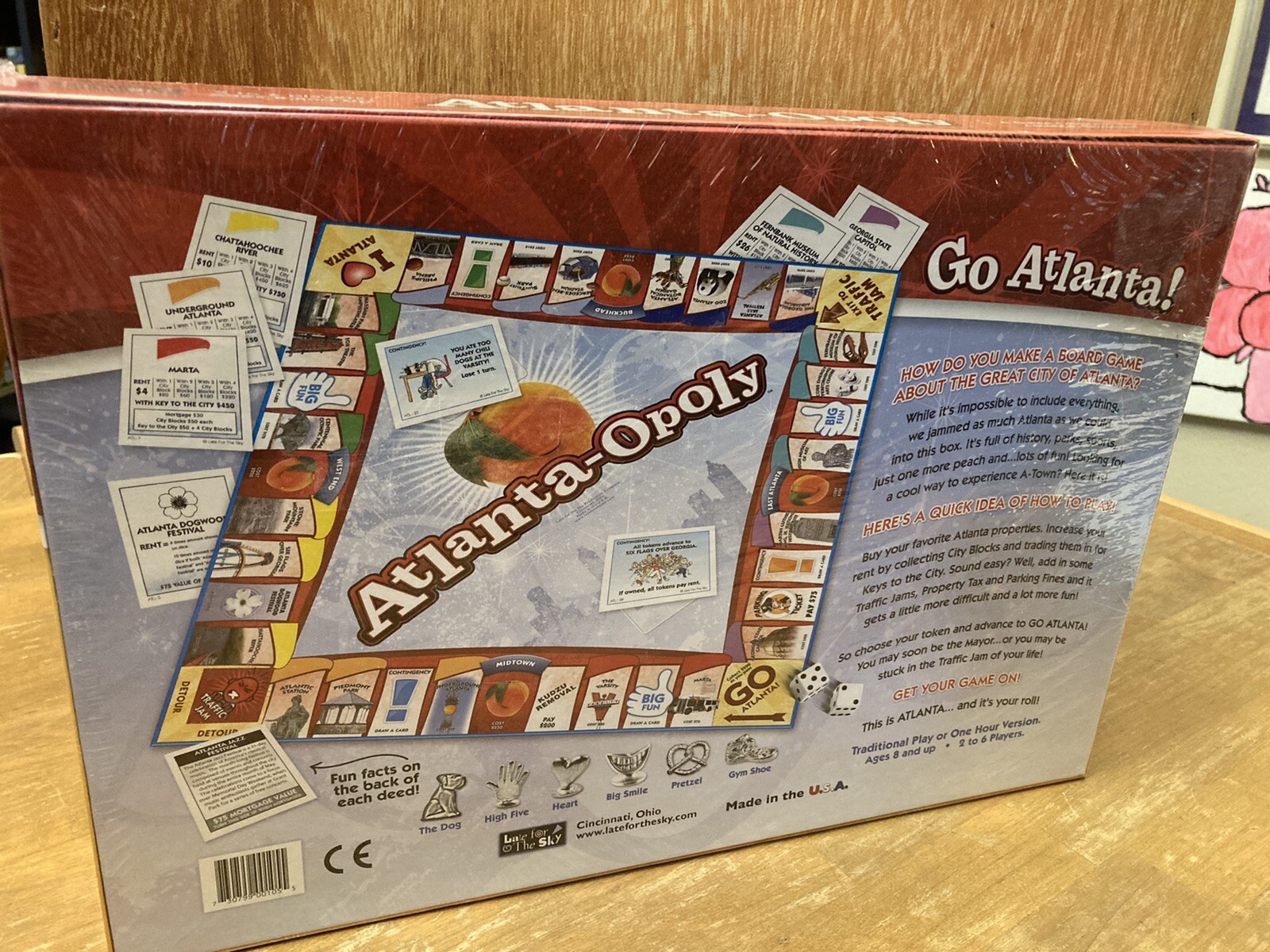 Atlanta-Opoly Late for the Sky Board Game Atlanta-Opoly Brand New Sealed