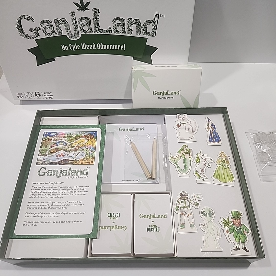 GanjaLand an Epic Weed Adventure Board Game Used Complete Clean