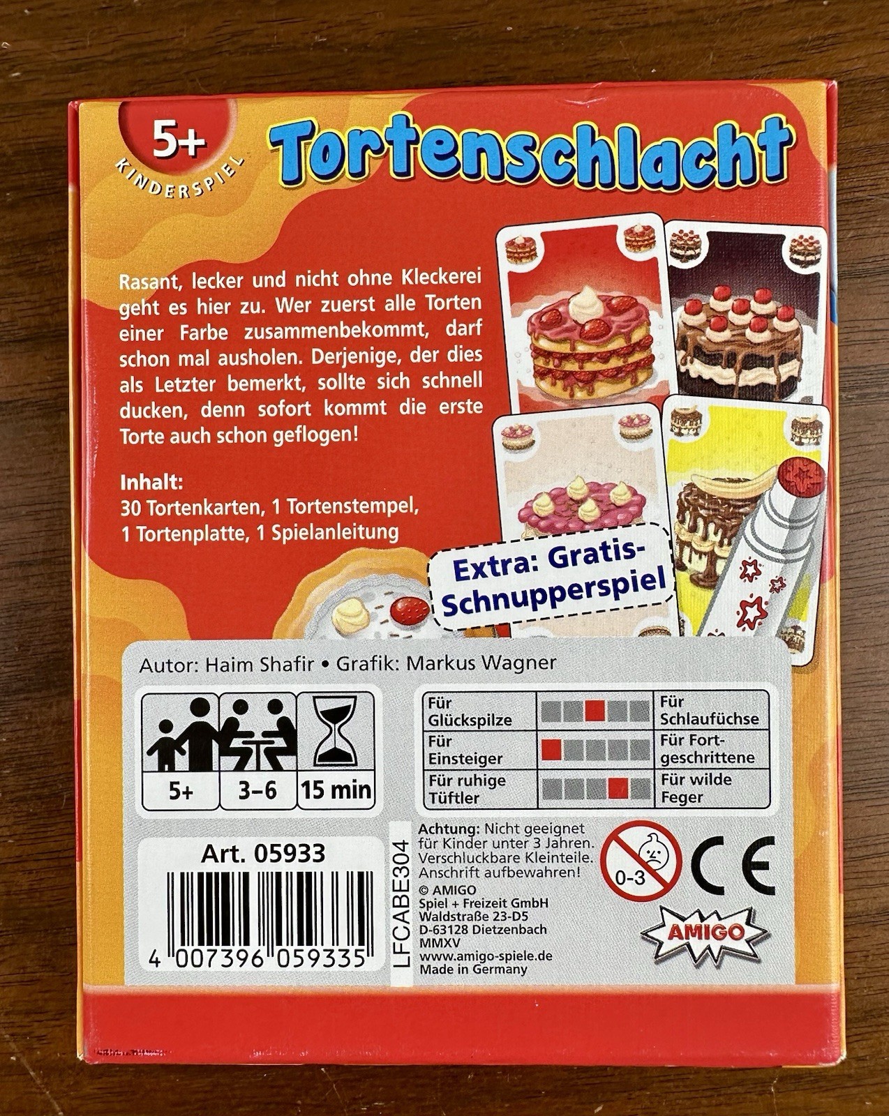 Tortenschlacht German Edition (2014) Card Game AMIGO AKA Cake Off!