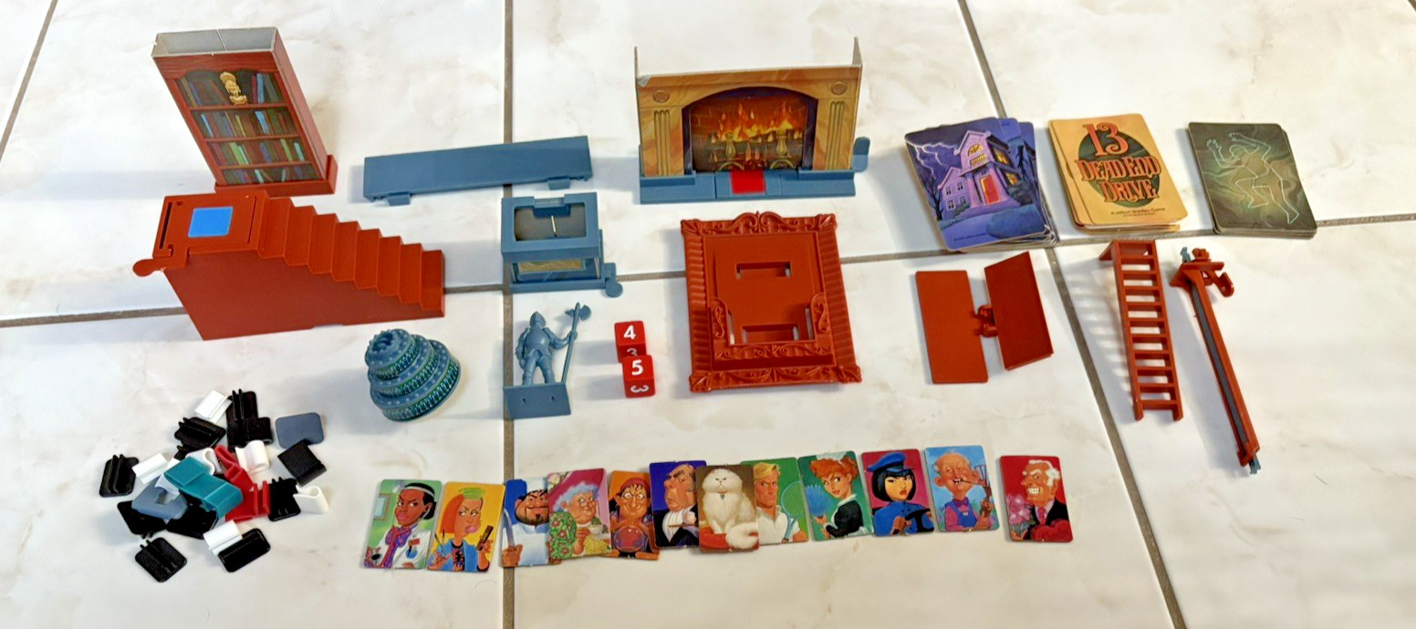 13 Dead End Drive Board Game Milton Bradley -Family Game Night Kids & Adults