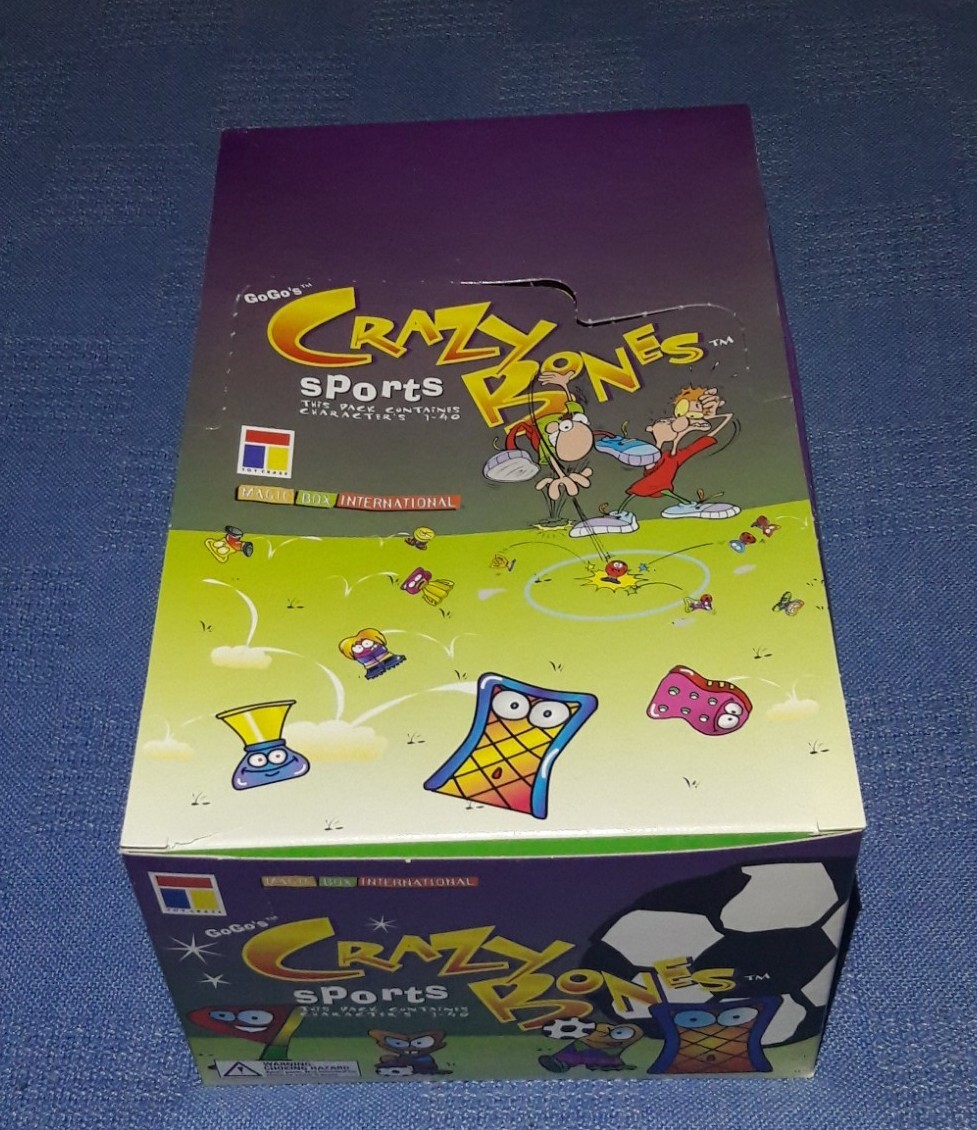 ☆ 36 SEALED PACKS GoGo’s CRAZY BONES “SPORTS” w/ DISPLAY BOX ☆ RARE FIND ☆