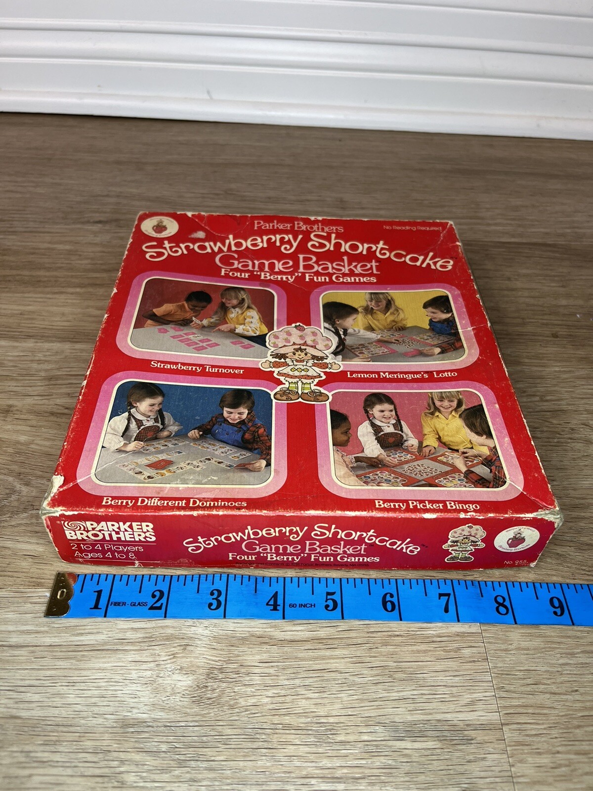 Vintage 1981 Stawberry Shortcake Game Basket Four “Berry” Fun Games Parker Bros