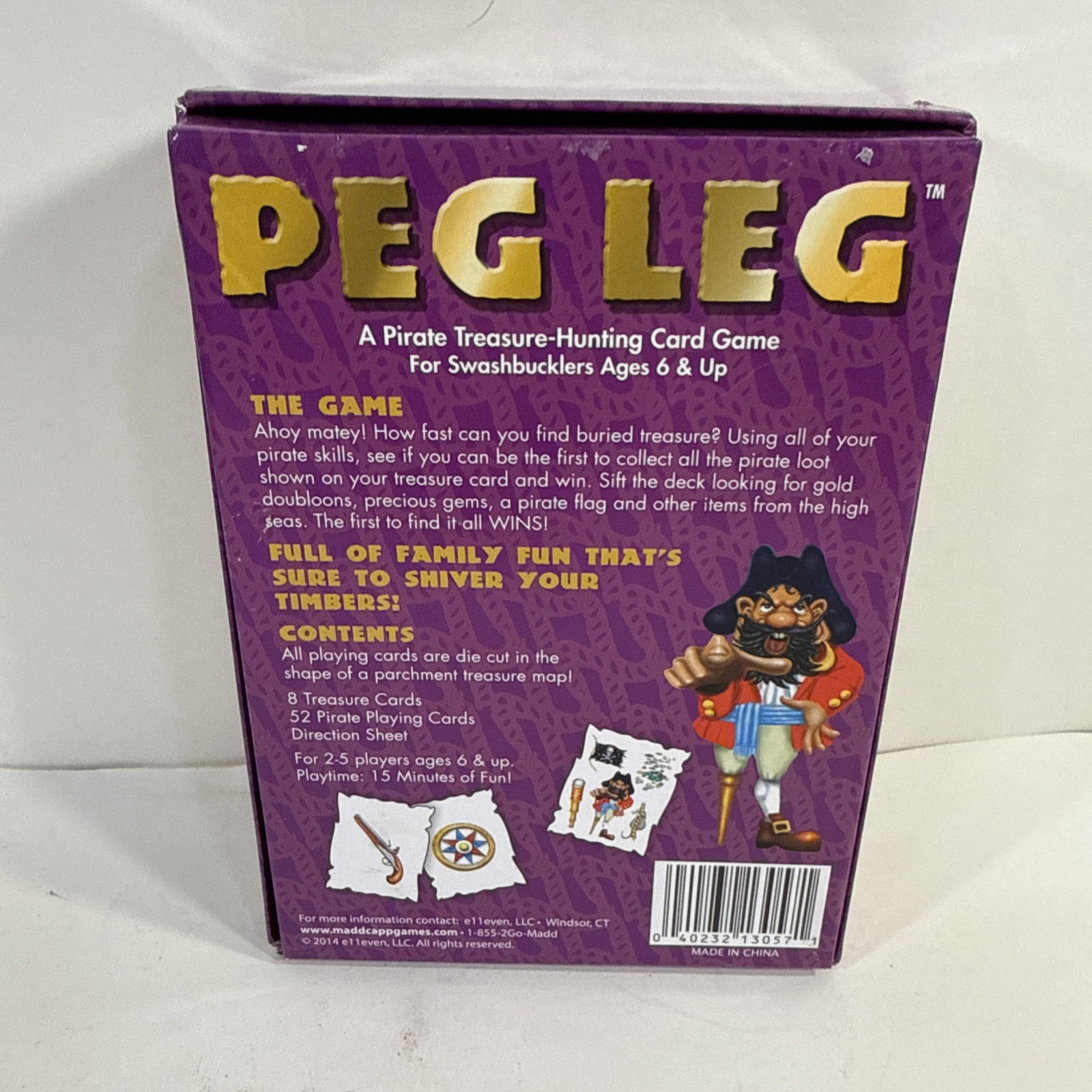 Peg Leg- A Pirate Treasure-Hunting Card Game For Ages 6+ Complete