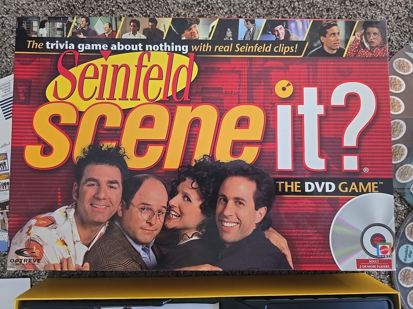 Seinfeld Scene It DVD Board Game Mattel Complete Trivia Free Ship Add’l