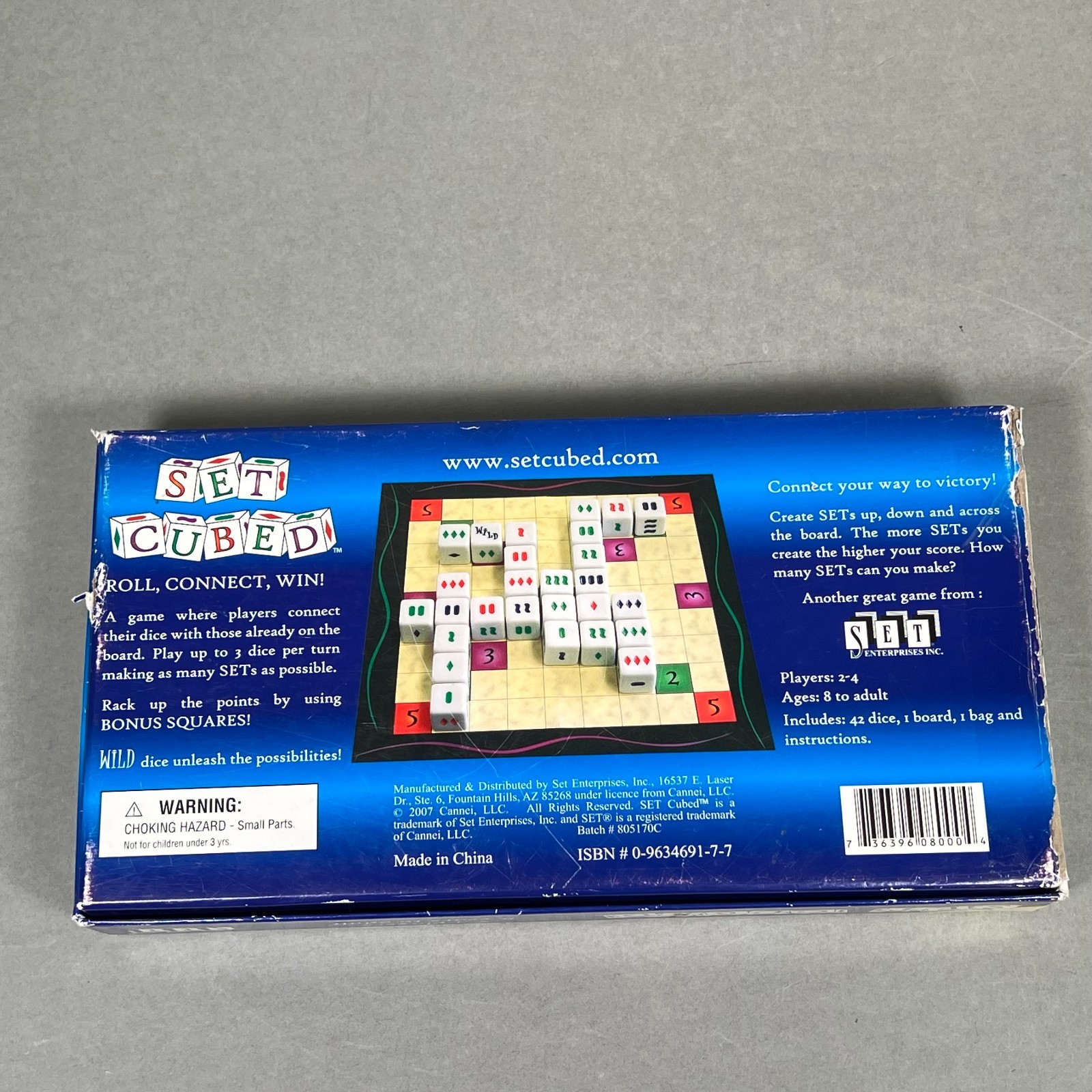 SET Cubed Abstract Strategy Dice Board Game SET Enterprises 2007 Complete NICE