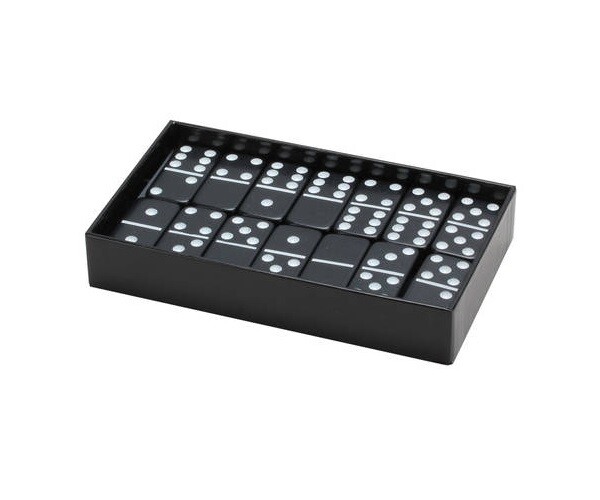 Dominoes Double 6 Six Standard Size Black Color New