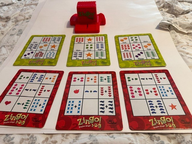 Think Fun Zingo 1-2-3 Number Bingo Game ages 4 and up 2 to 6 players