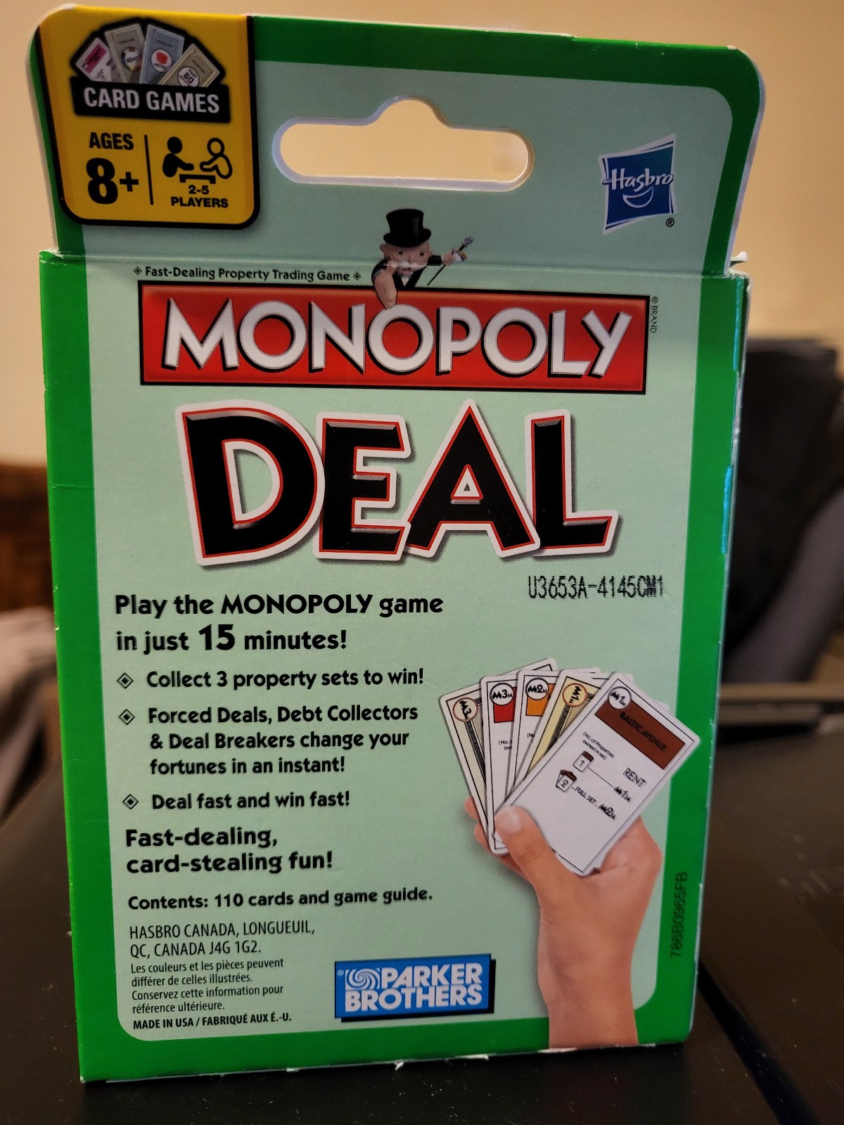 NEW Monopoly Deal Card Game – Ages 8+; 2-5 Players – Games 100 – Quick Card Game
