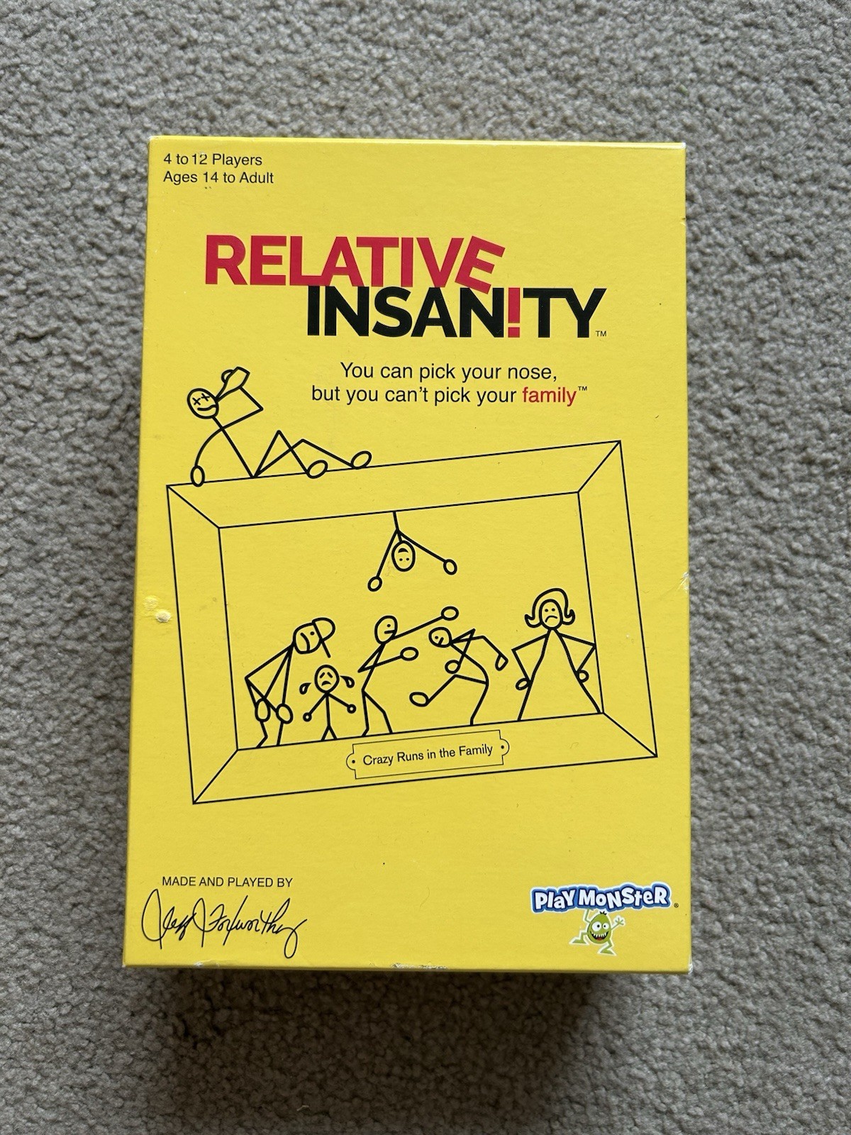 Relative Insanity Party Card Game Funny Family Adult Teen 4-12 Player board Game
