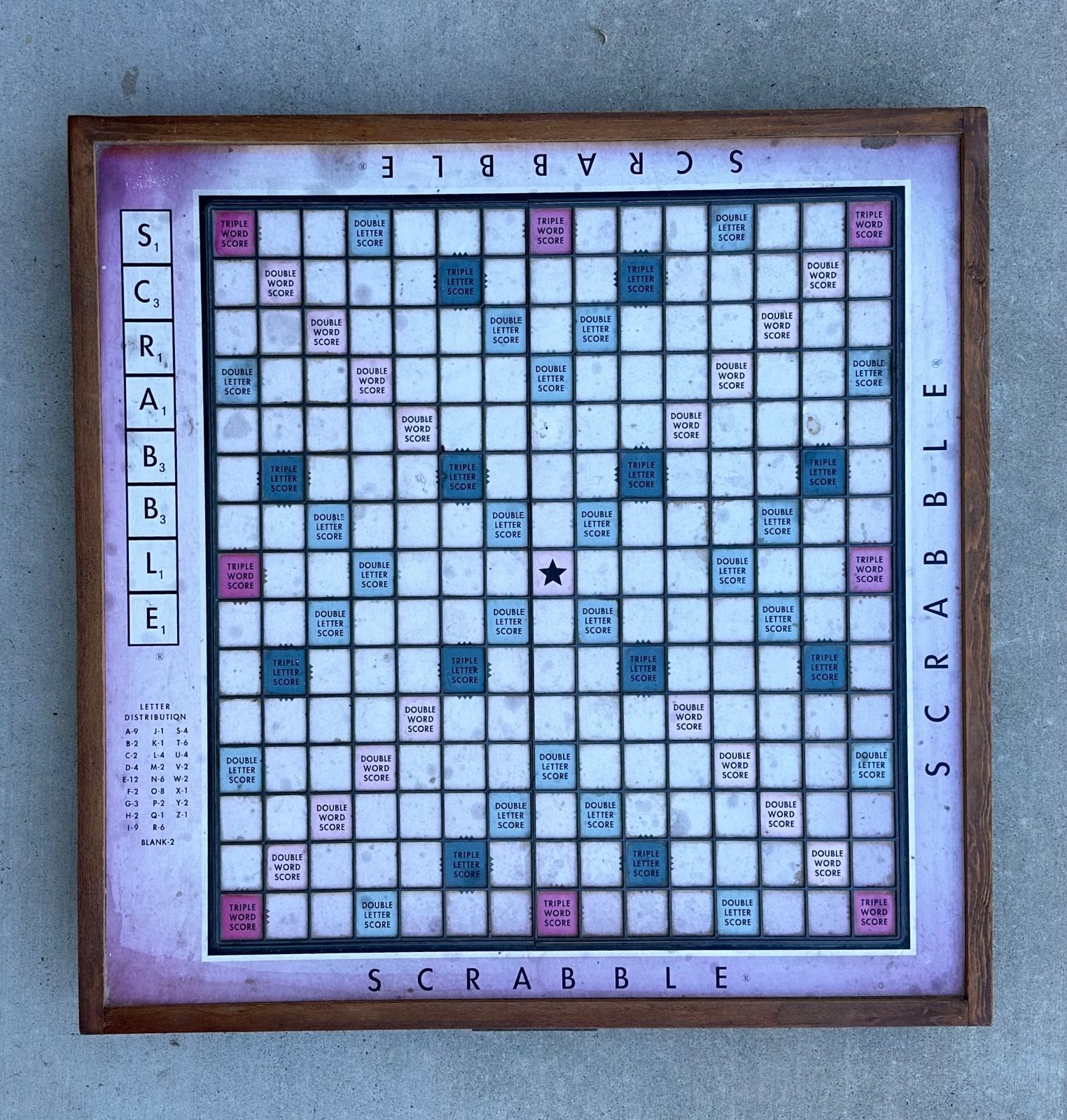 Restoration Hardware Giant Tabletop Scrabble Board Set Lazy Susan