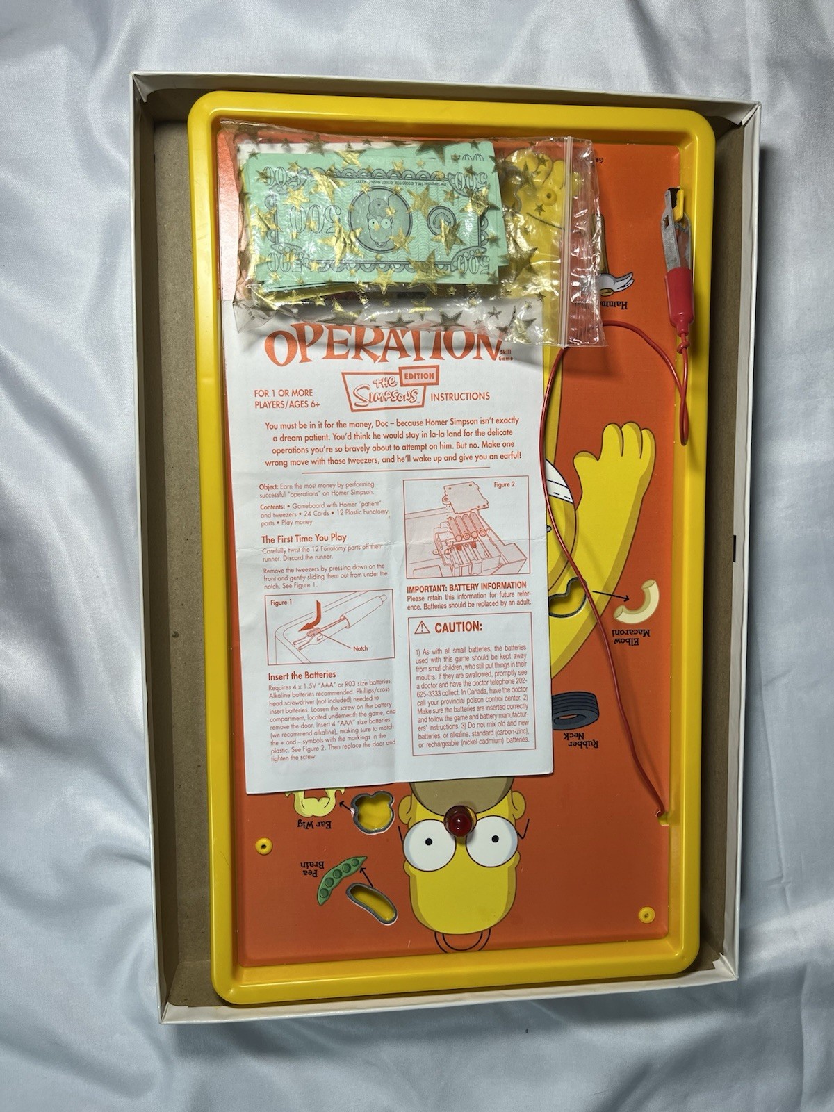Vintage Milton Bradley The Simpsons Operation Board Game 2005 Tested Works