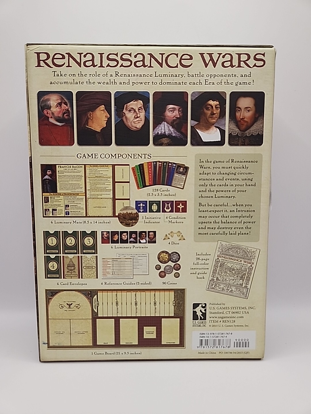 U. S. Games Inc.~ Renaissance Wars Board Game ~ New Opened Box