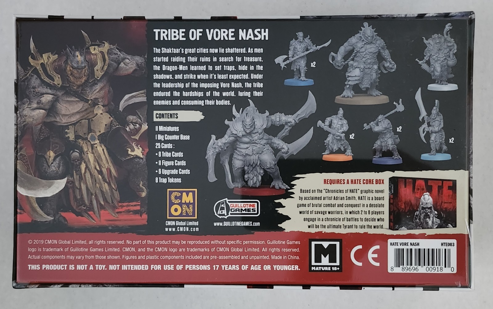 HATE Board Game – All gameplay content, Extras KS Exclusive CMON Games – Sealed