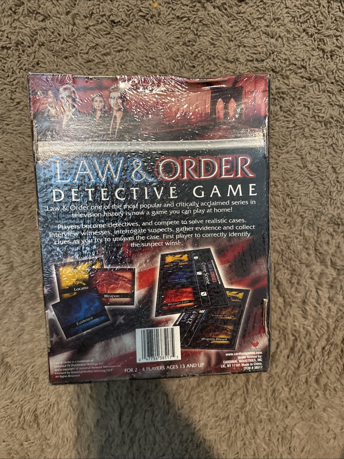 Law & Order Detective Board Game 4 Player Game New Sealed 13