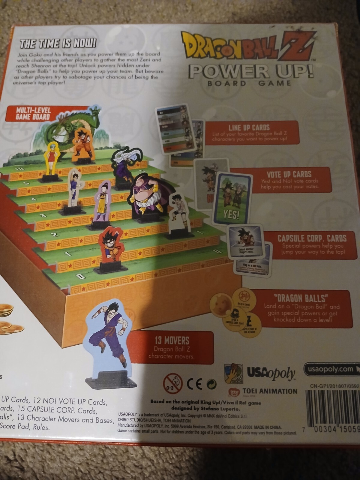 Sealed, Brand New Dragonball Z Power Up Board Game – Ages 8+ – 3-6 Players