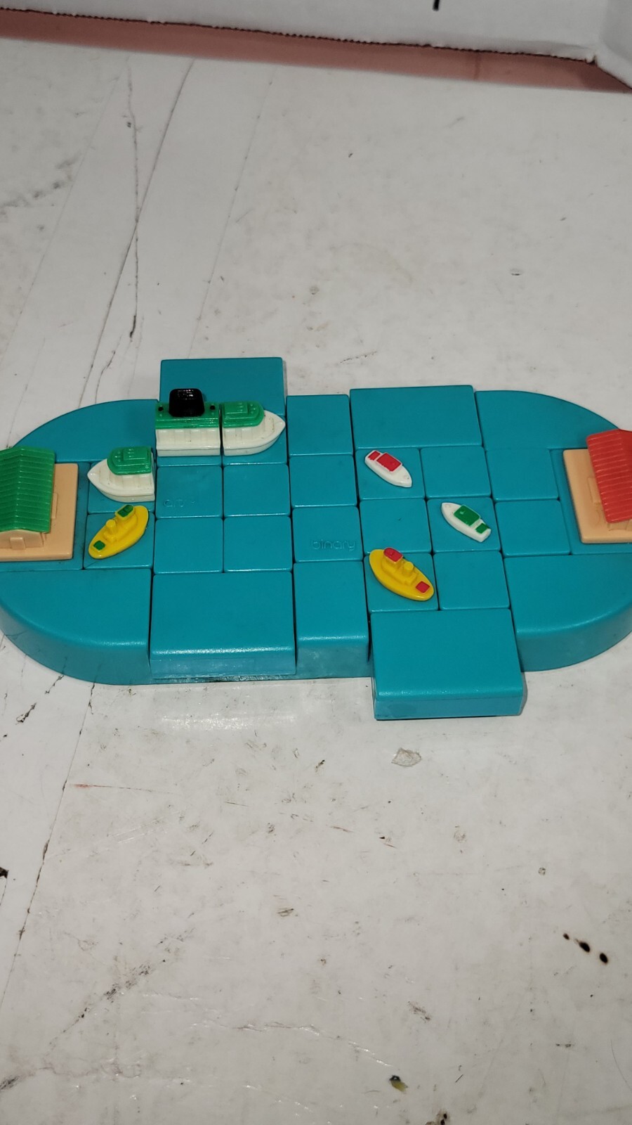 Vintage 1997 Binary Arts Port To Port Shifting Tile Puzzle Toy Pre-owned