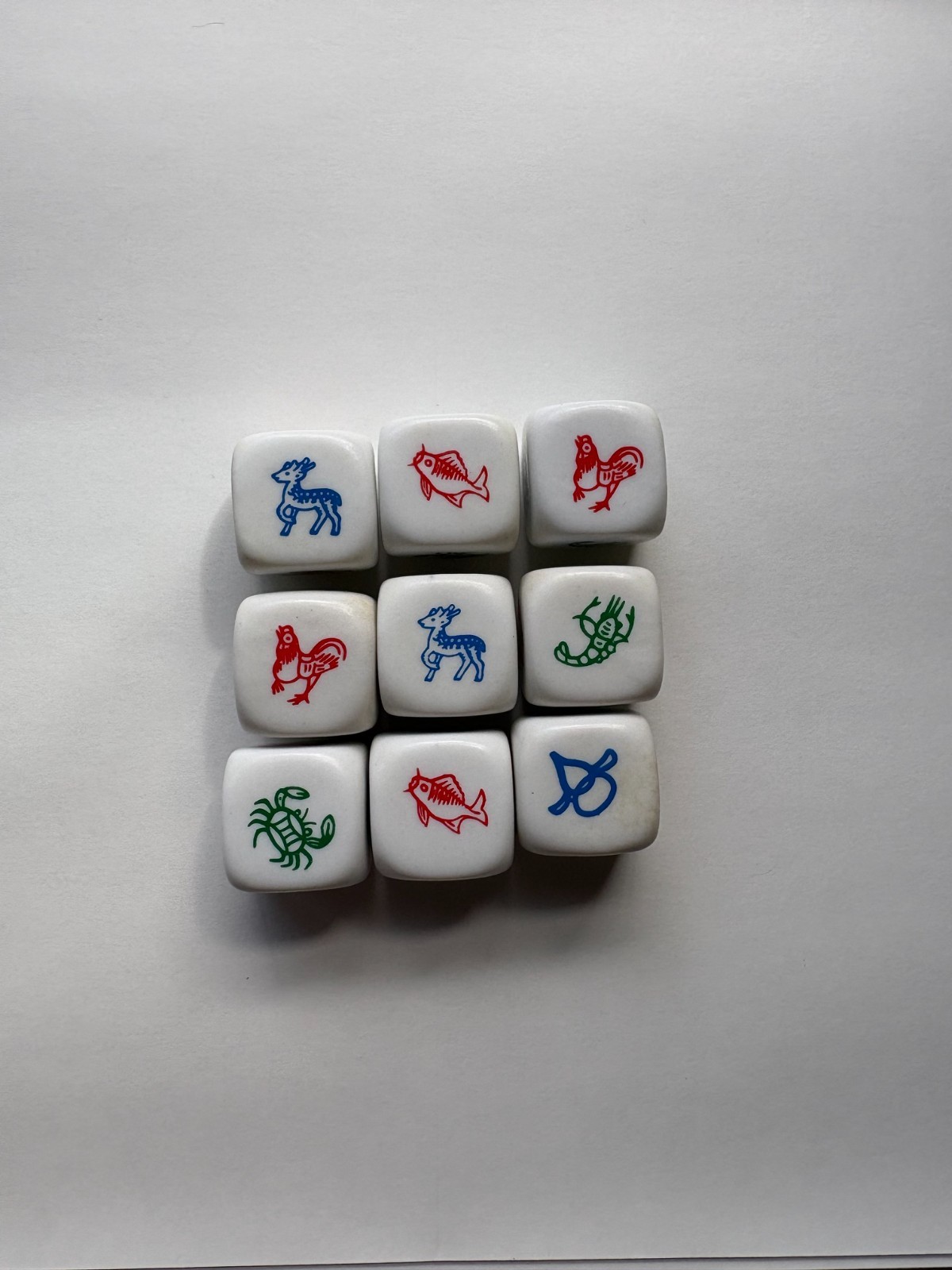 Bau Ca Tom Cua Animal Chess Game – Dice ONLY – 9 dice – NEW