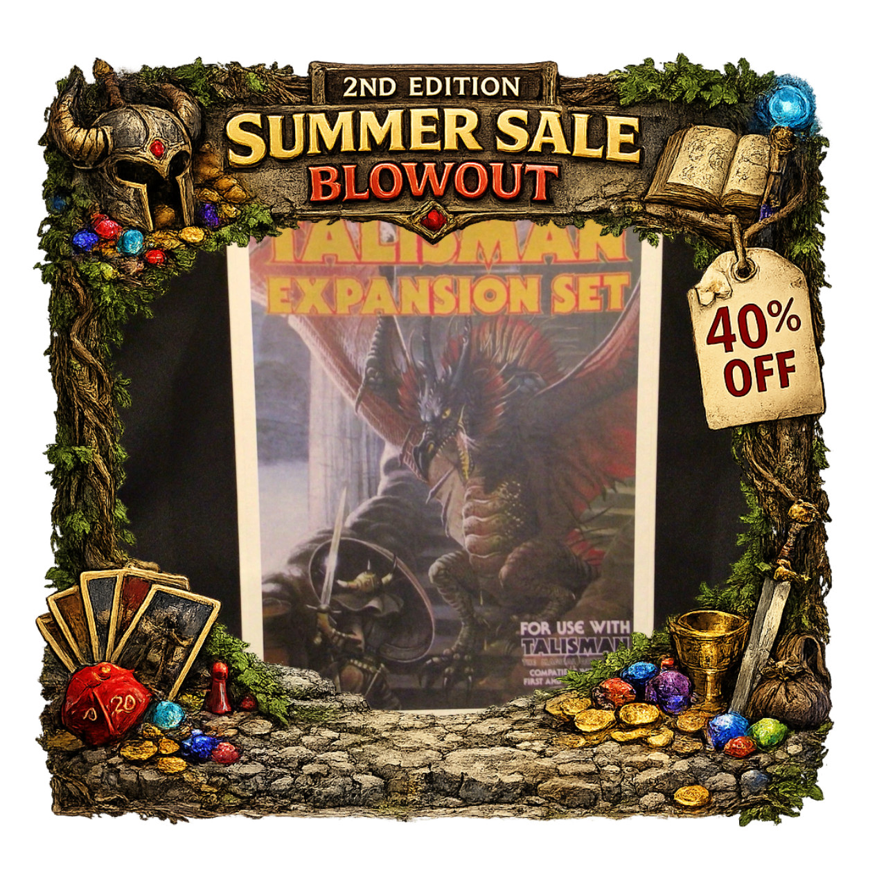 Talisman 2nd Edition Game THE EXPANSION 100% Complete & EXC (NO POSTER)