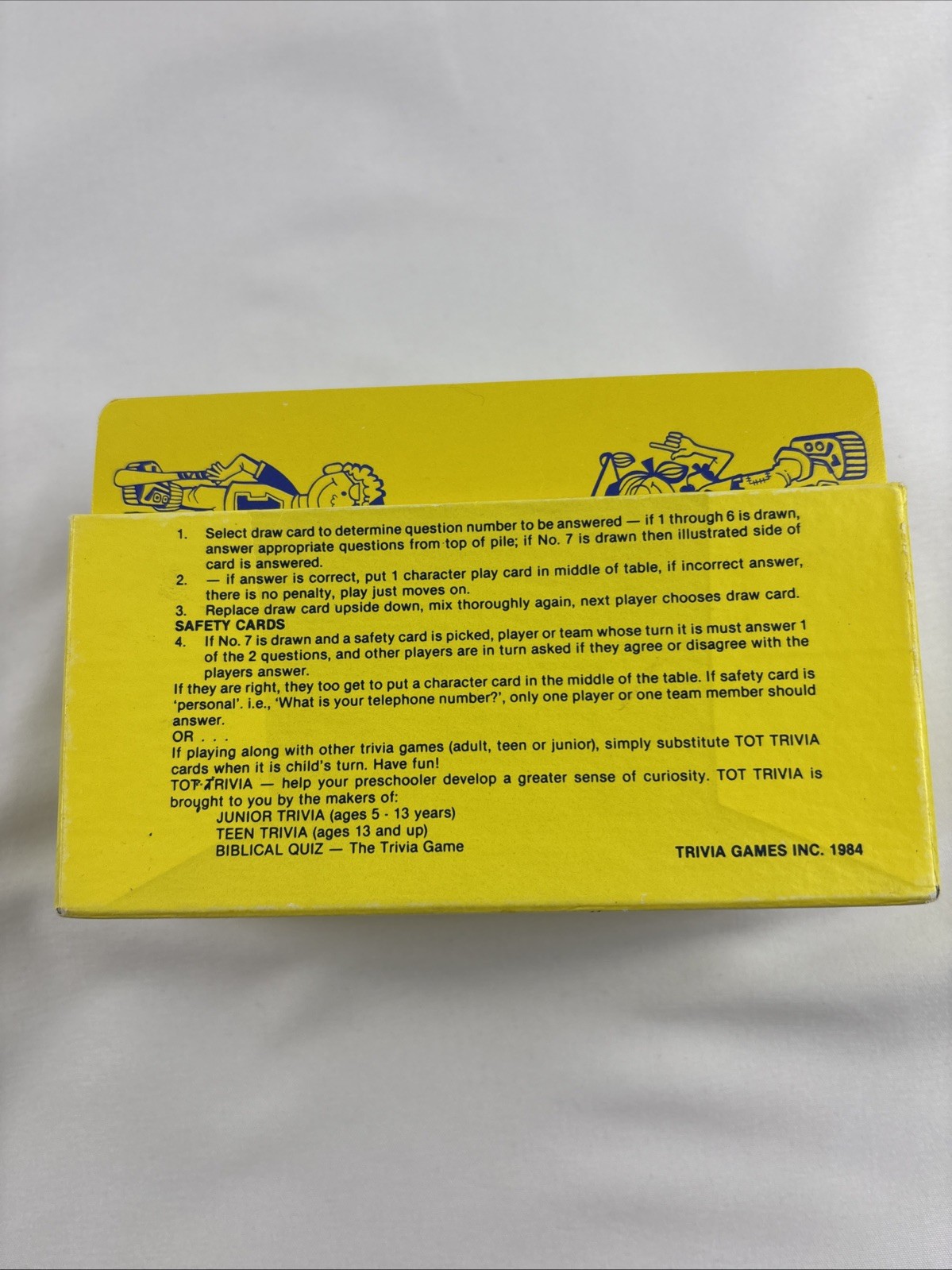 VTG Complete 1984 Tot Trivia Game 108 Cards & Over 600 Questions For Ages 3-6