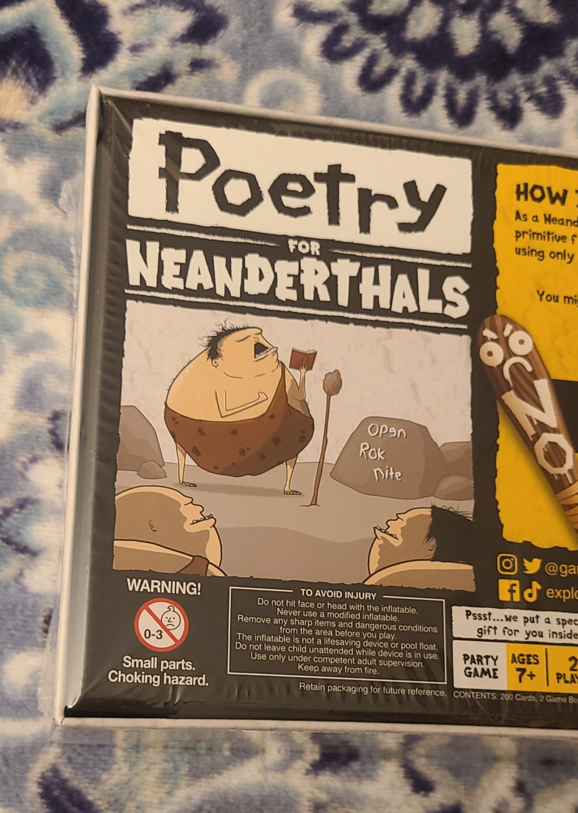 “Poetry For Neanderthals” Word Game New Sealed Age 7 And Up With 2+ Players