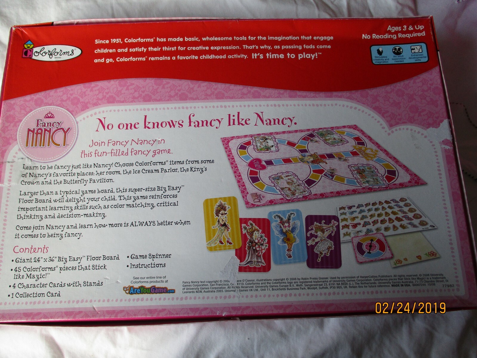 Fancy Nancy Big Easy Game by Colorforms & Dance with me Ballerina doll