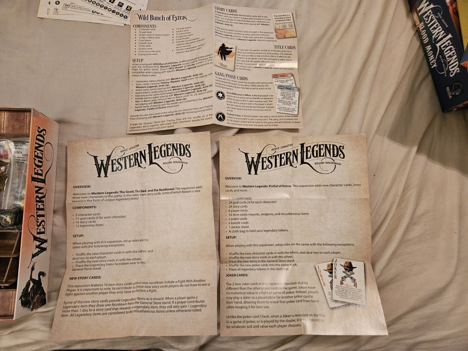 Kolossal Games Western Legends Board Game + Ante Up & Blood Money, + Playmat