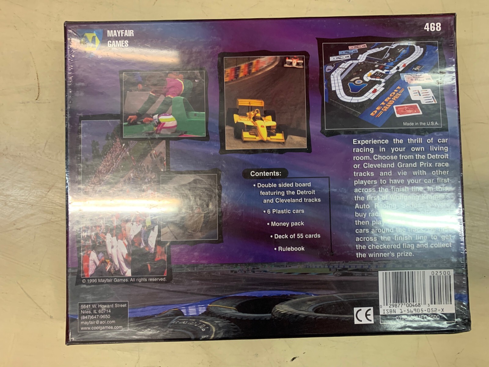 Mayfair Games Detroit Cleveland Grand Prix Board Game NIB Sealed
